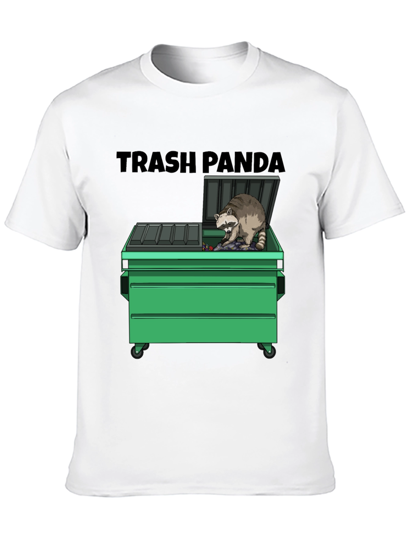 Black Trash Panda Graphic T-Shirt - Funny Raccoon Tee view 10