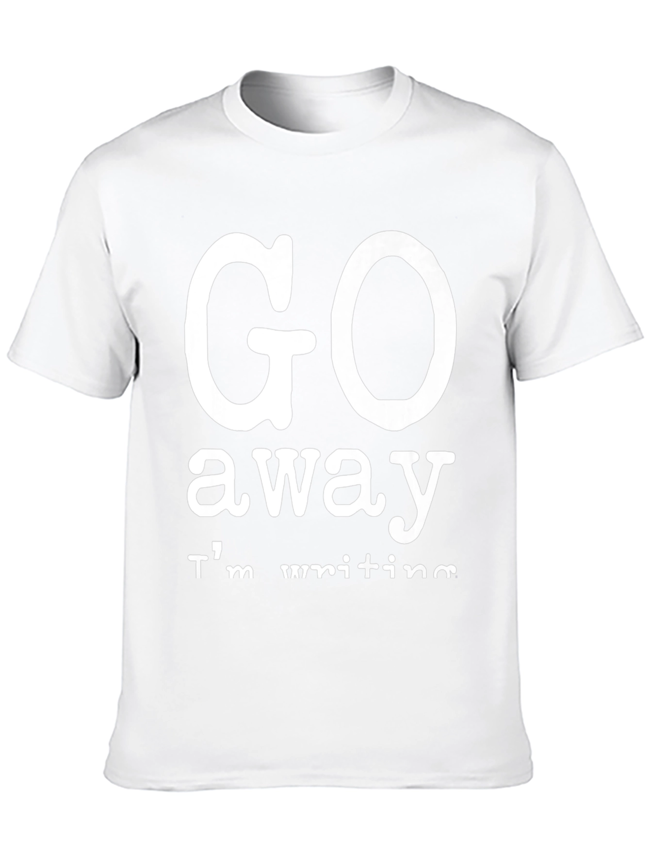 Black Go Away I'm Writing Black Tee view 10