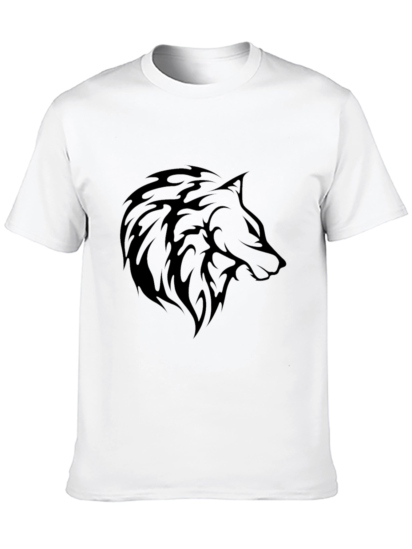 Black Black Wolf Graphic Tee - Men's Casual Style view 10