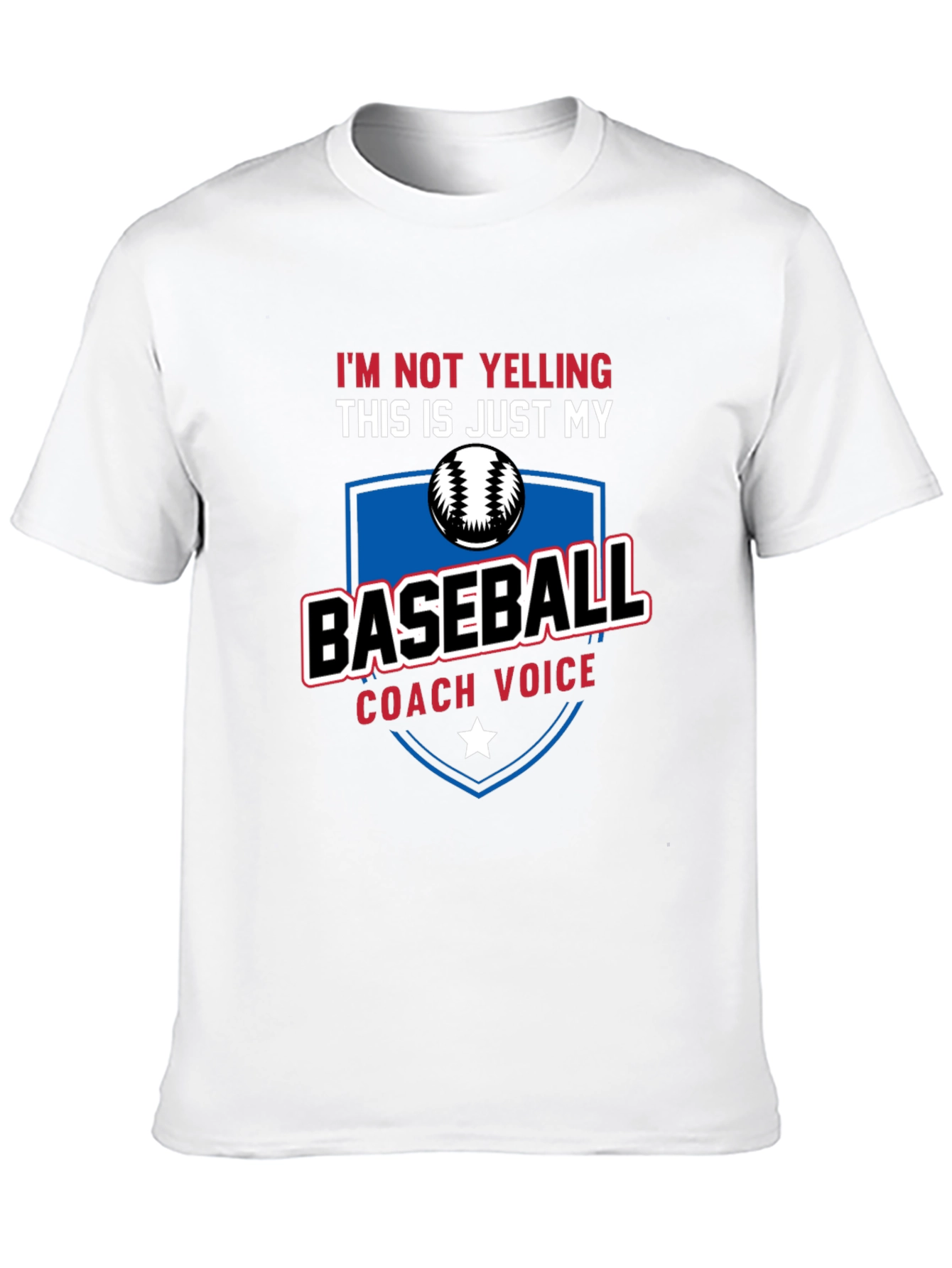 Black Baseball Coach Voice T-Shirt view 10