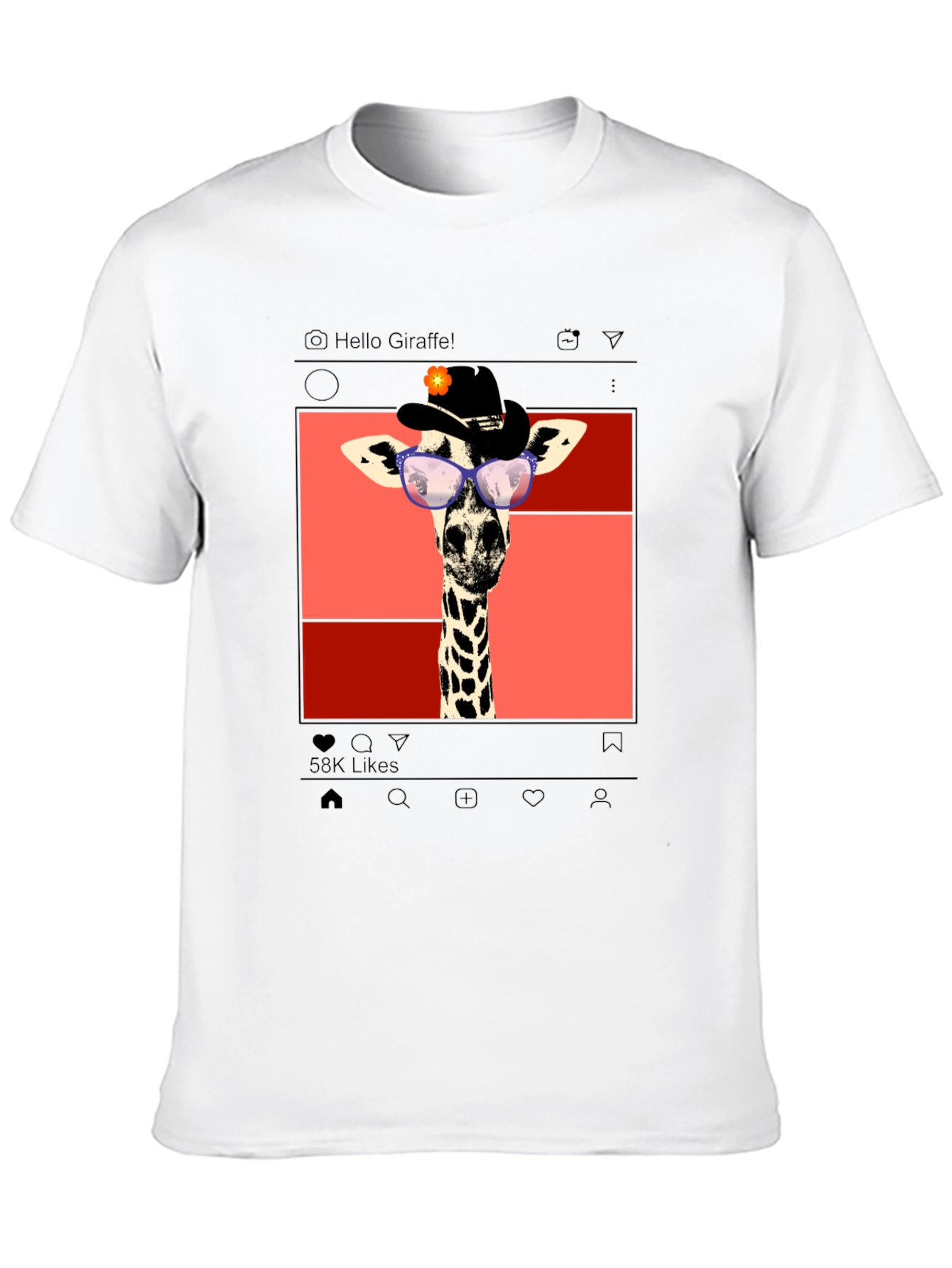 Black Giraffe Instagram T-Shirt view 10