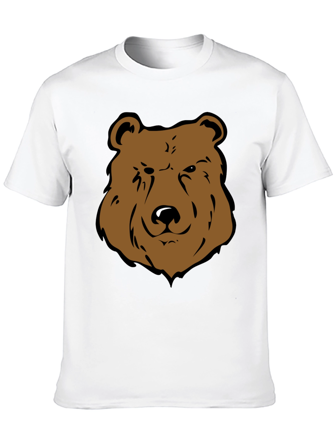 Black Cool Bear Graphic Tee - Black Cotton T-Shirt view 10