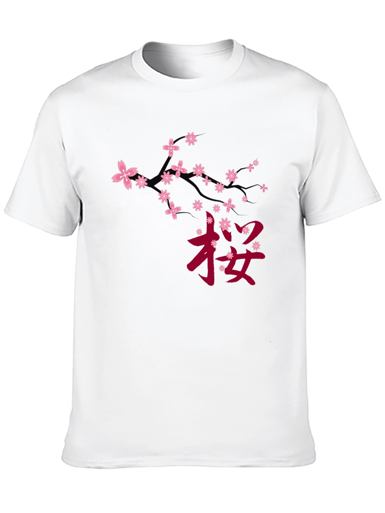 Black Cherry Blossom Graphic Tee - Black view 10