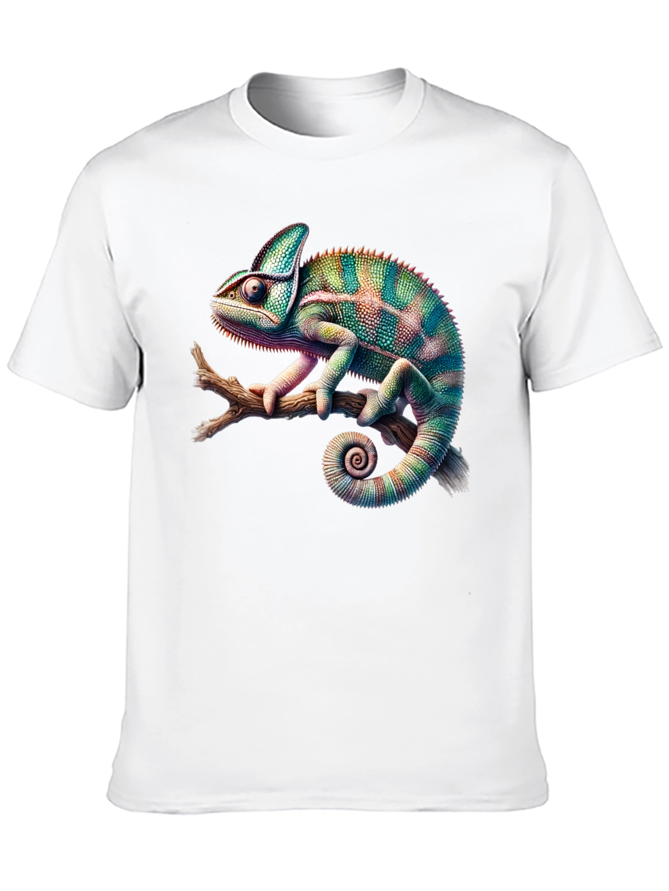 Black Chameleon Print Black T-Shirt view 10