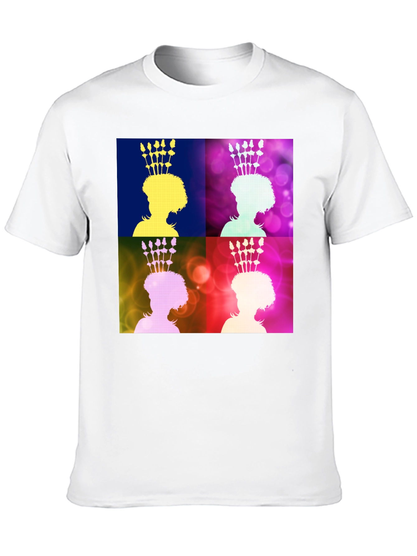 Black Pop Art Queen Graphic Tee - Stylish Unisex Black T-Shirt view 10