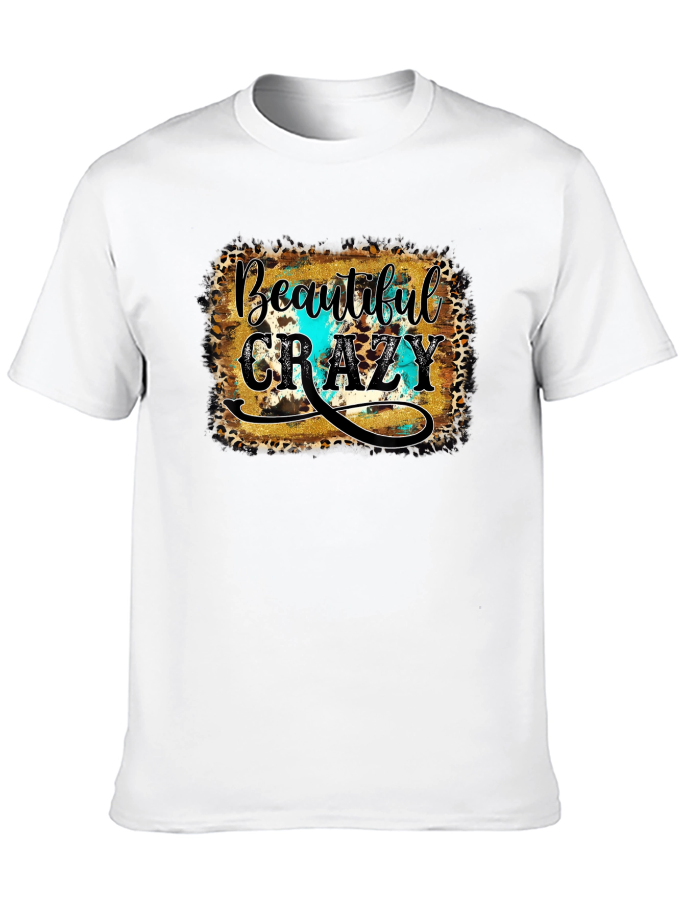 Black Beautiful Crazy Graphic Tee - Unisex Black T-Shirt view 10