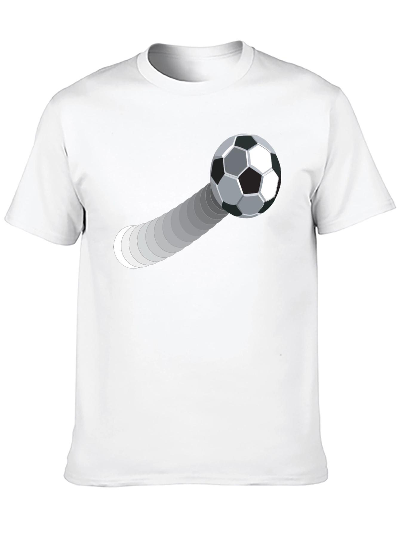 Black Soccer Ball Trajectory Graphic Tee - Black Cotton T-Shirt view 10