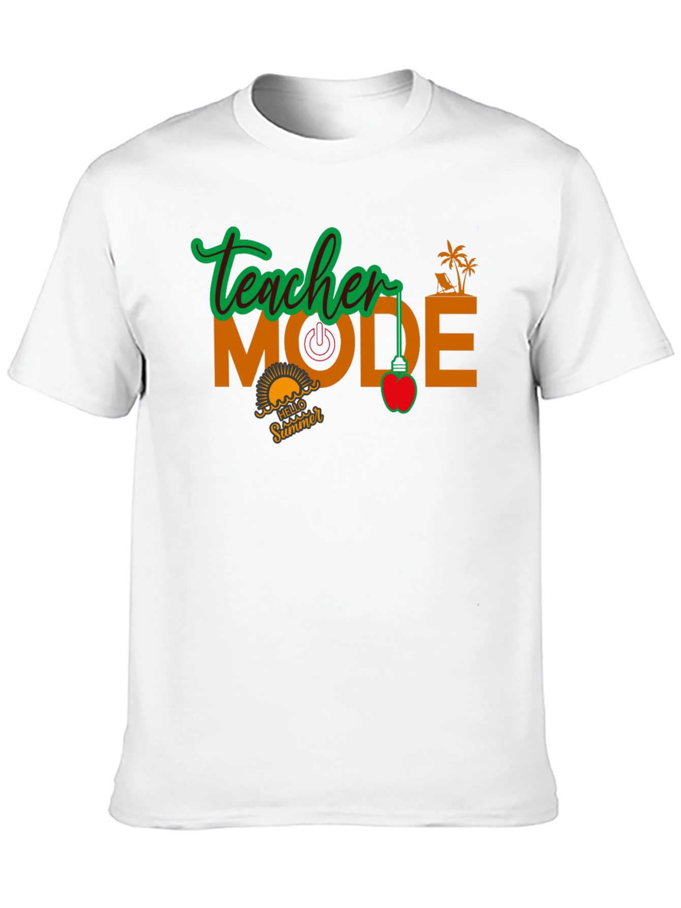 Black Teacher Mode Summer Black T-Shirt view 10