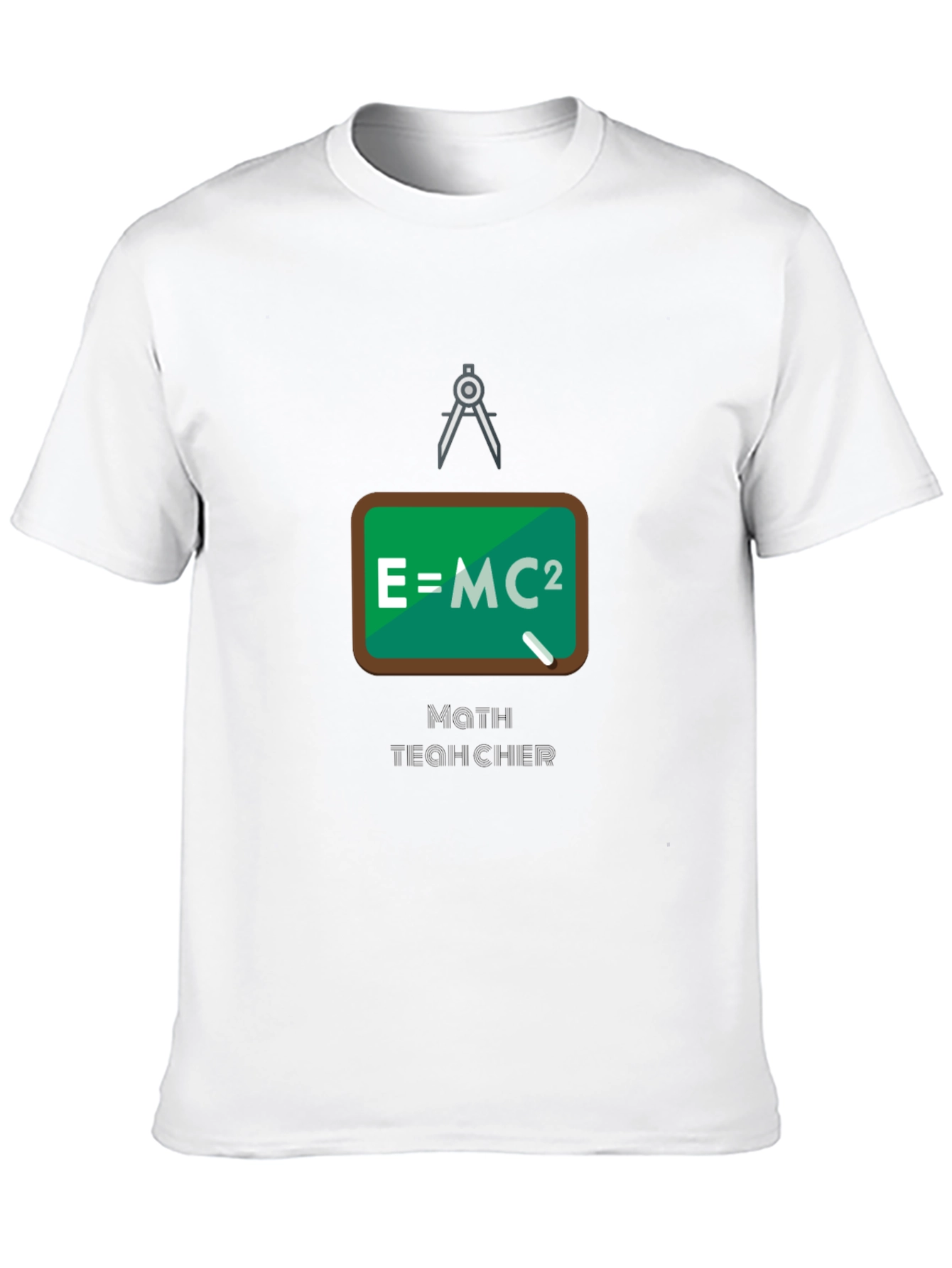 Black Math Teacher T-Shirt - E=MC2 Design view 10