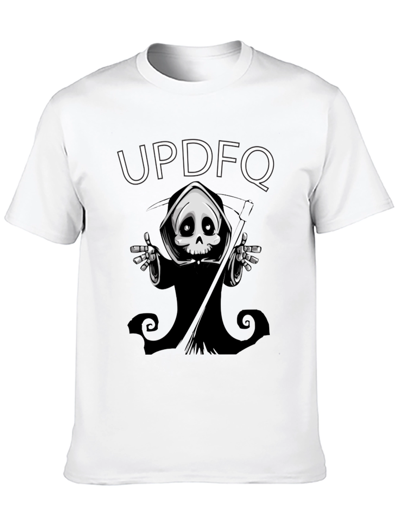 Black UPD FQ Grim Reaper Black Graphic T-Shirt view 10
