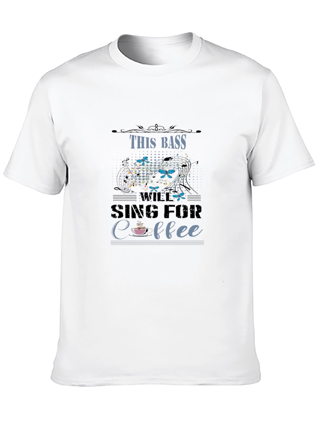 Black This Bass Sing For Coffee T-Shirt view 10