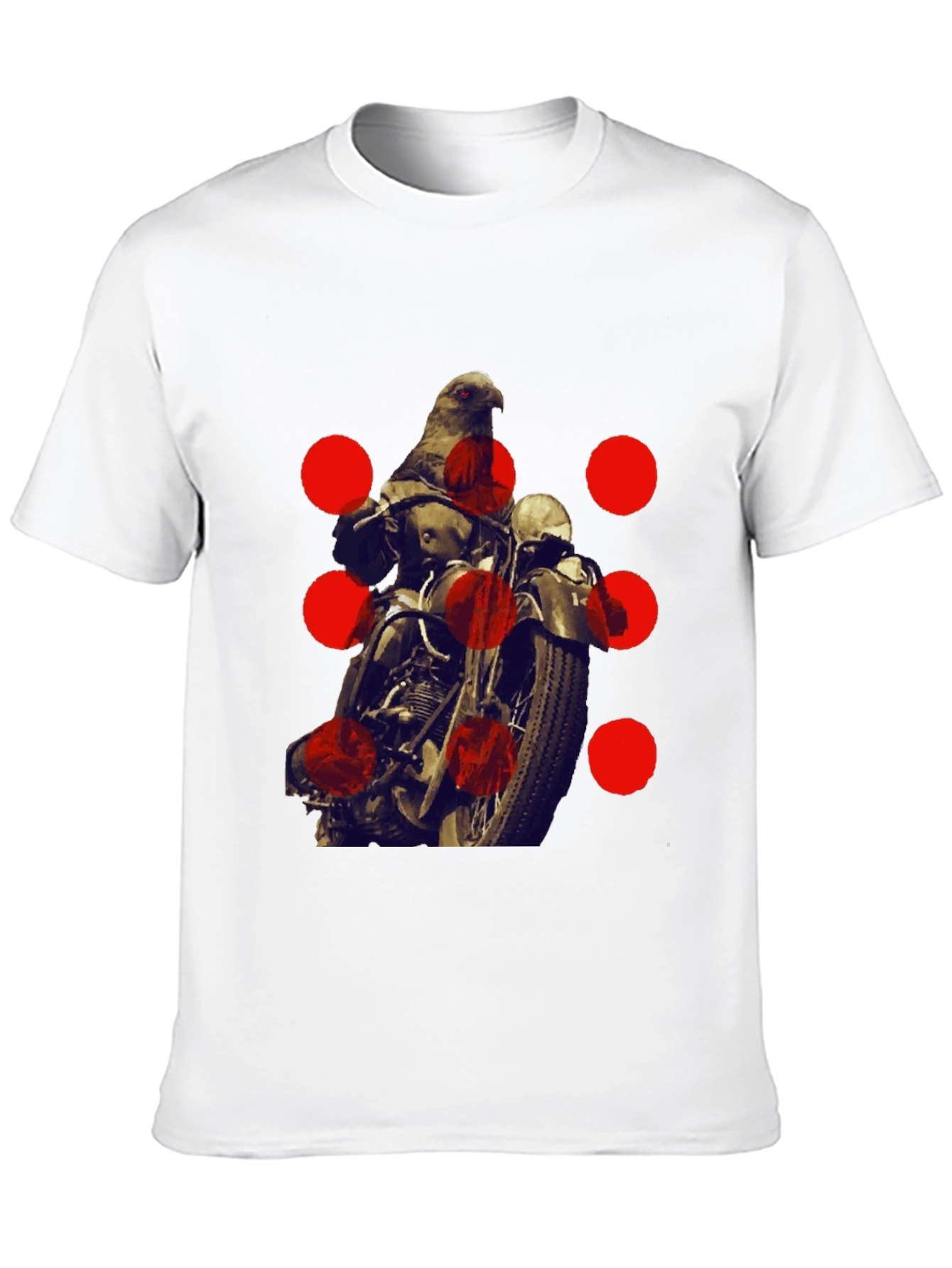 Black Motorcycle Eagle Graphic Tee view 10