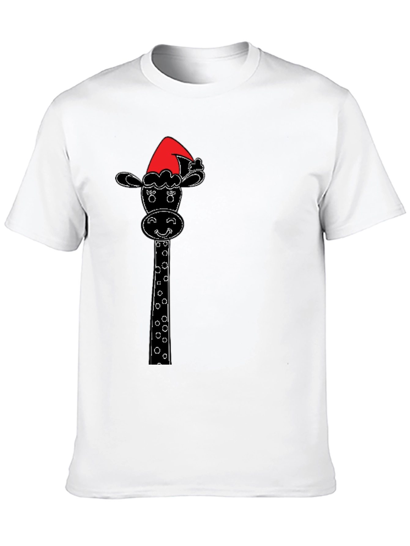 Black Festive Giraffe Tee - Holiday Humor view 10