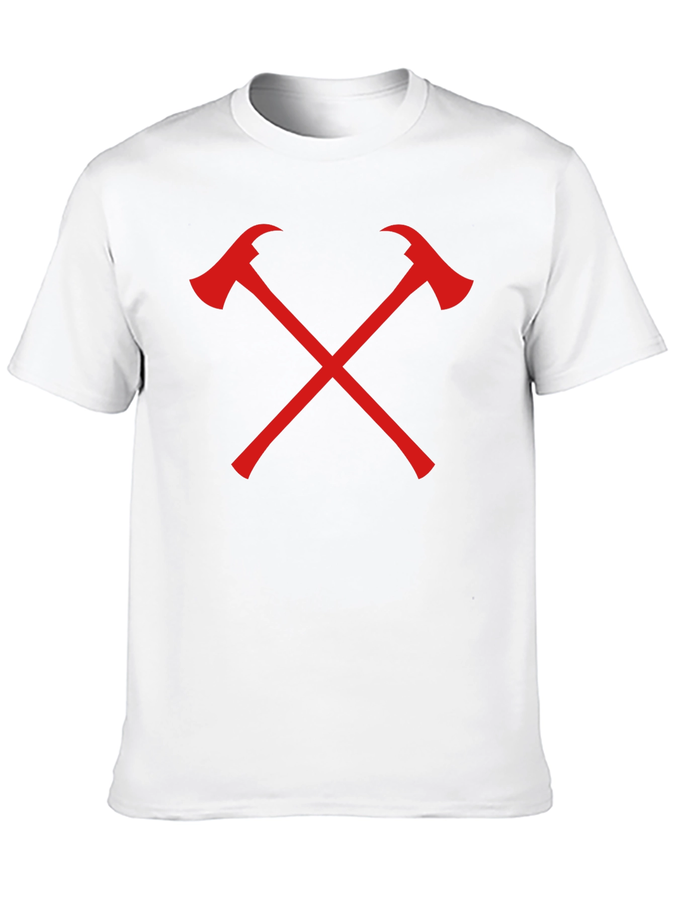 Black Firefighter Axe Crew Neck T-Shirt view 10