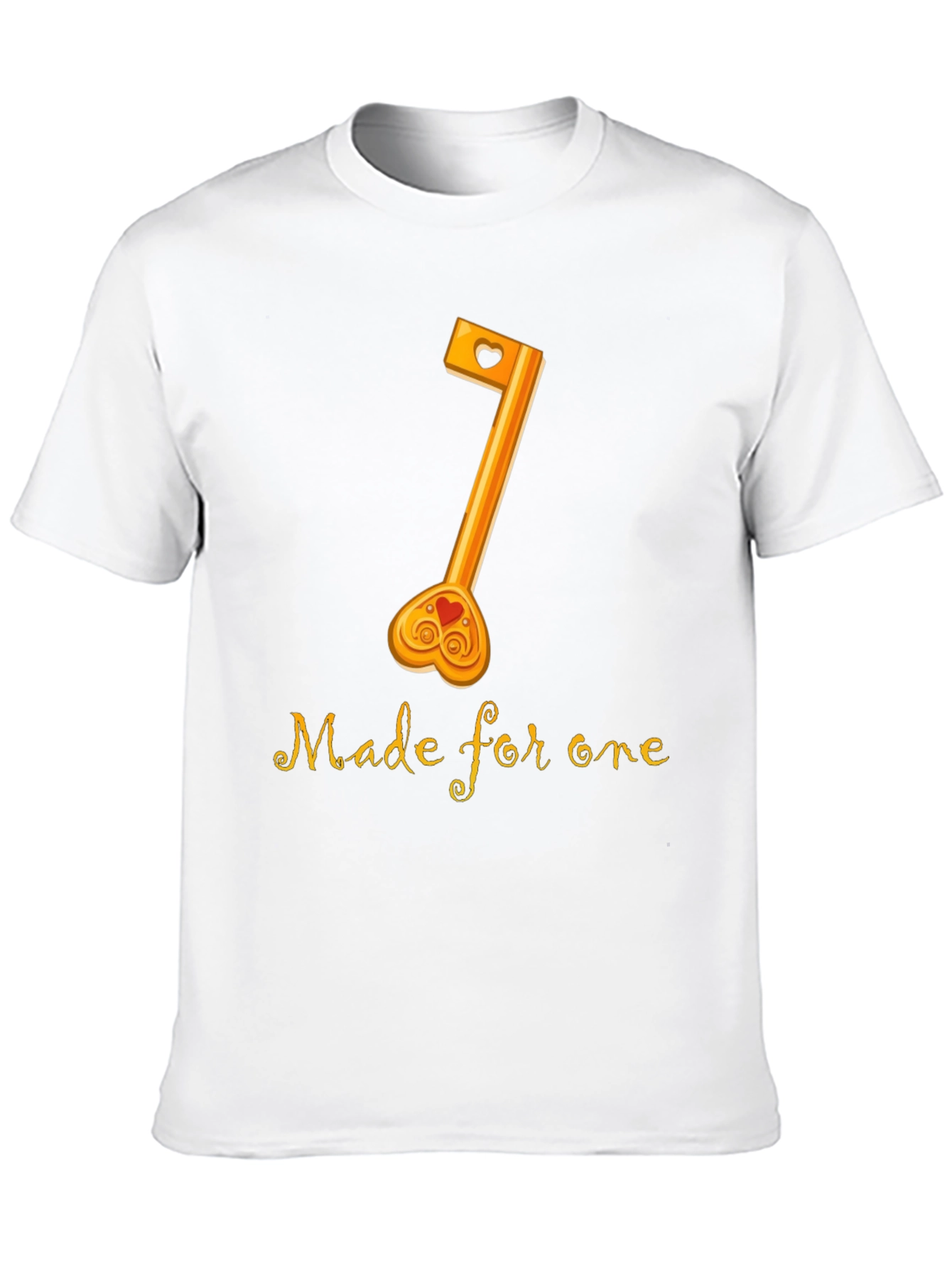 Black Made For One Black T-Shirt with Key Graphic view 10