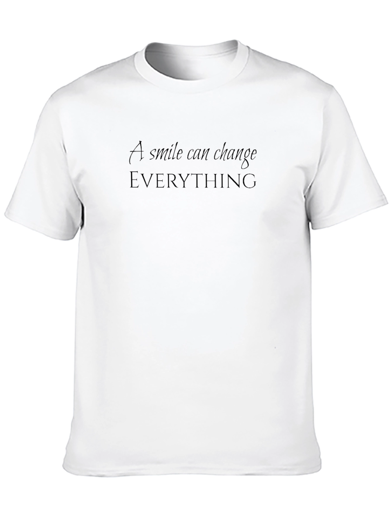 Black A Smile Can Change Everything Black T-Shirt view 10