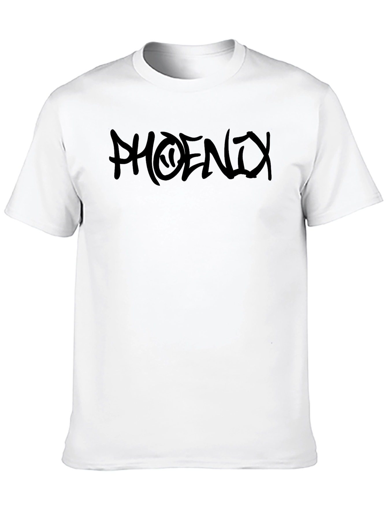 Phoenix Graphic Print Black T-Shirt - 10