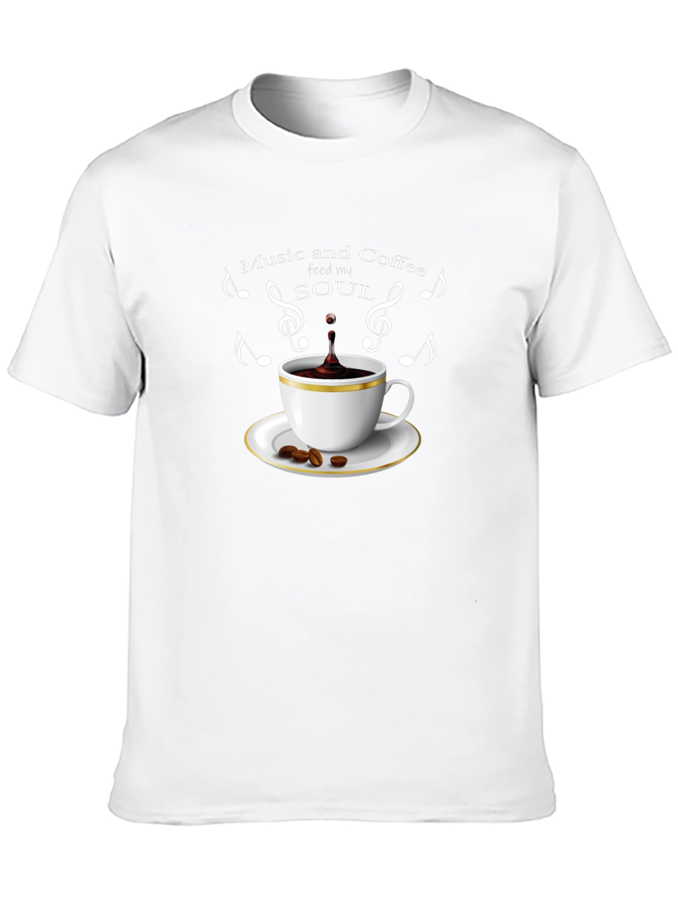 Black Music and Coffee Graphic Tee view 10
