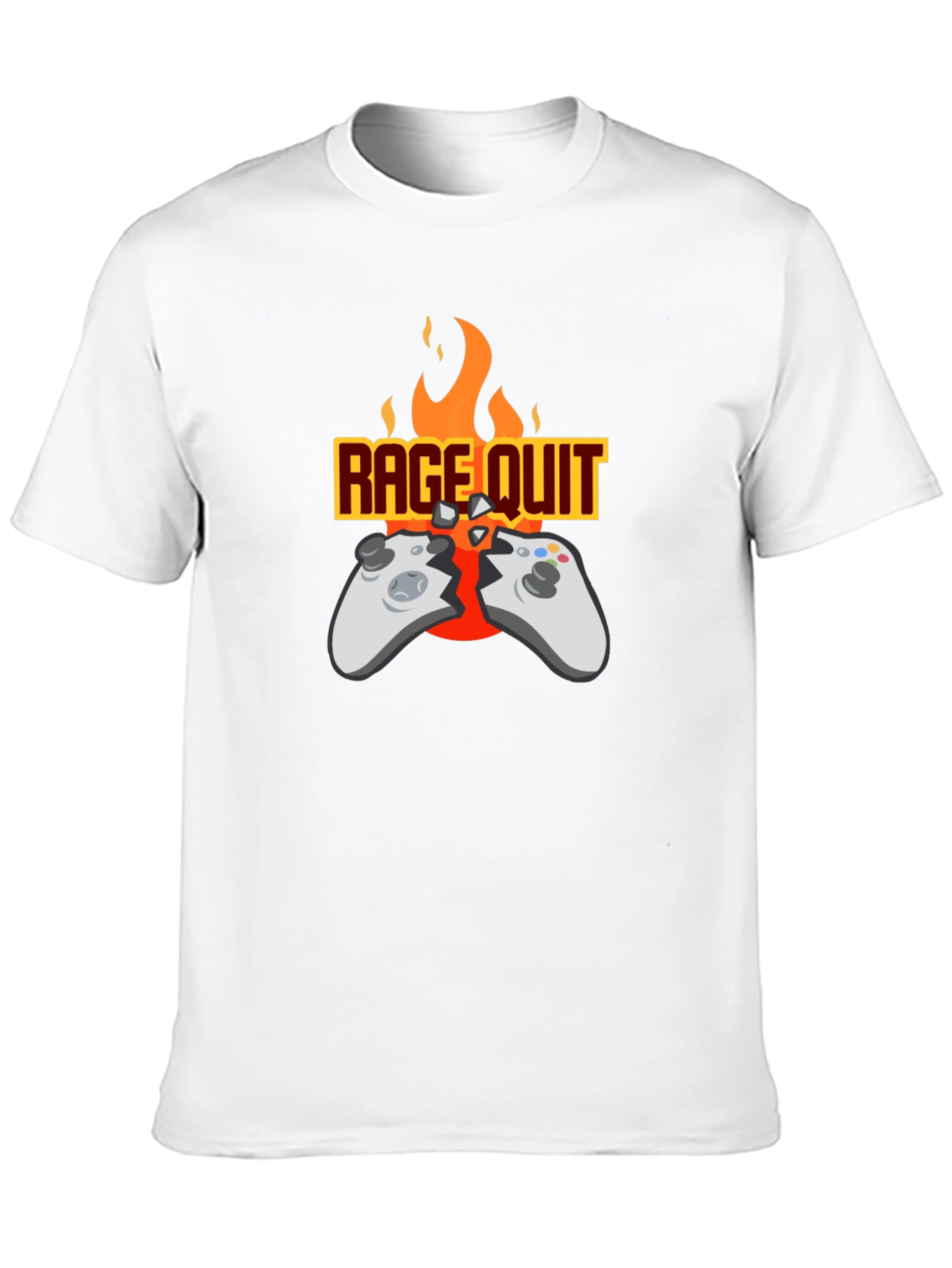 Black Rage Quit Gamer T-Shirt - Funny Gaming Tee view 10