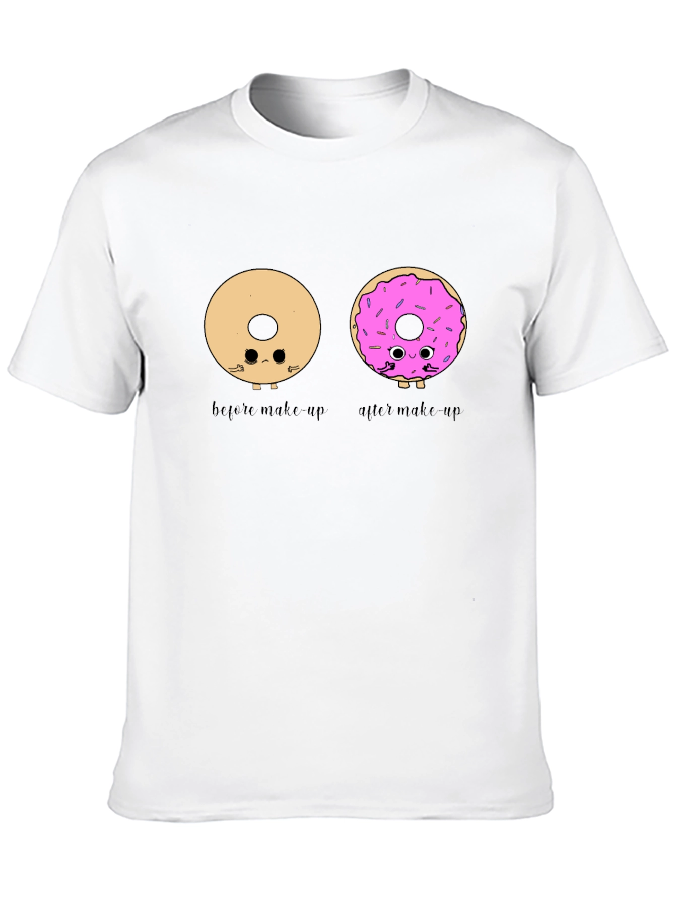 Black Donut Makeup T-Shirt - Humorous Graphic Tee view 10