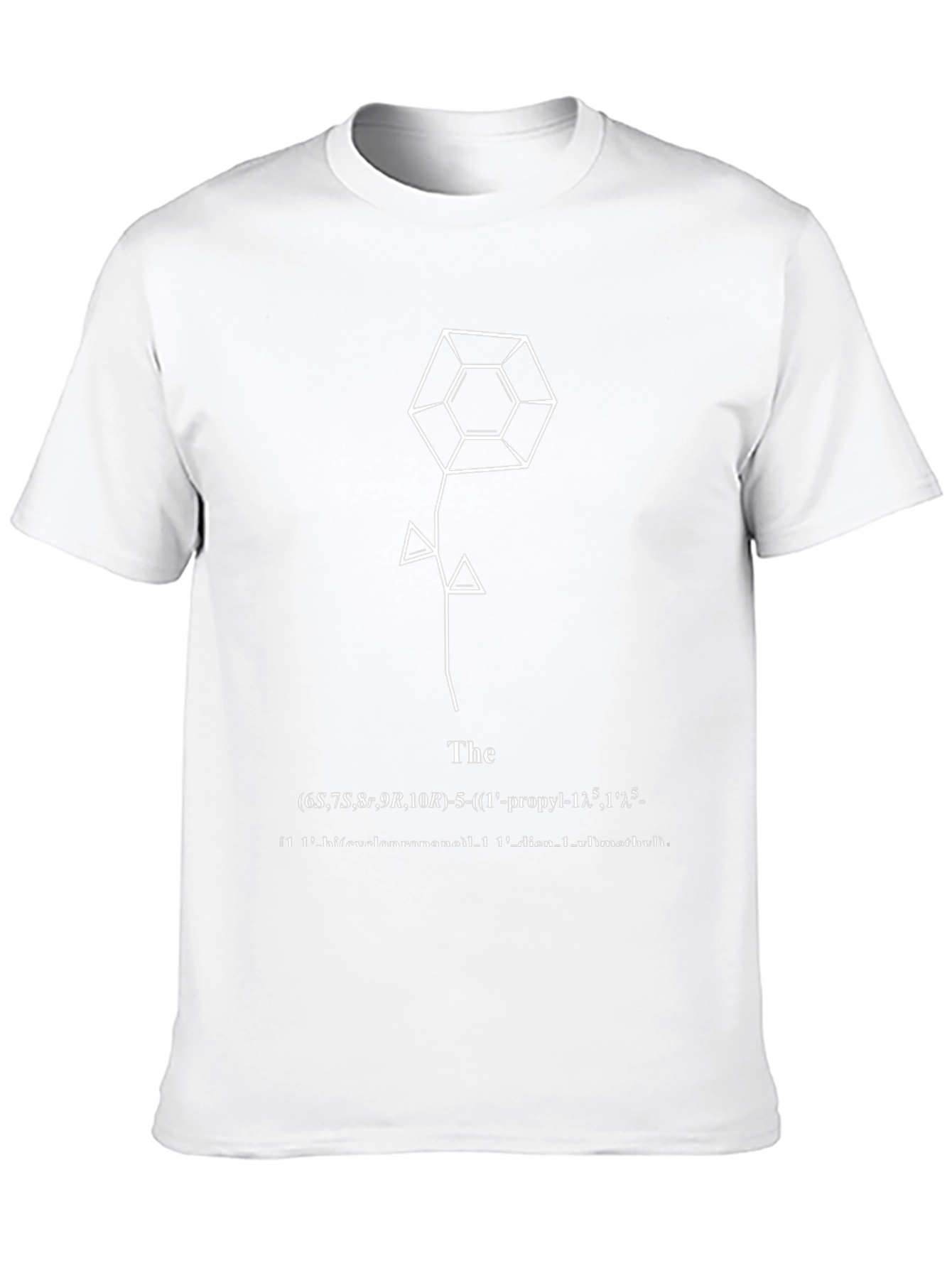 Black Unique Geometric Rose T-Shirt view 10