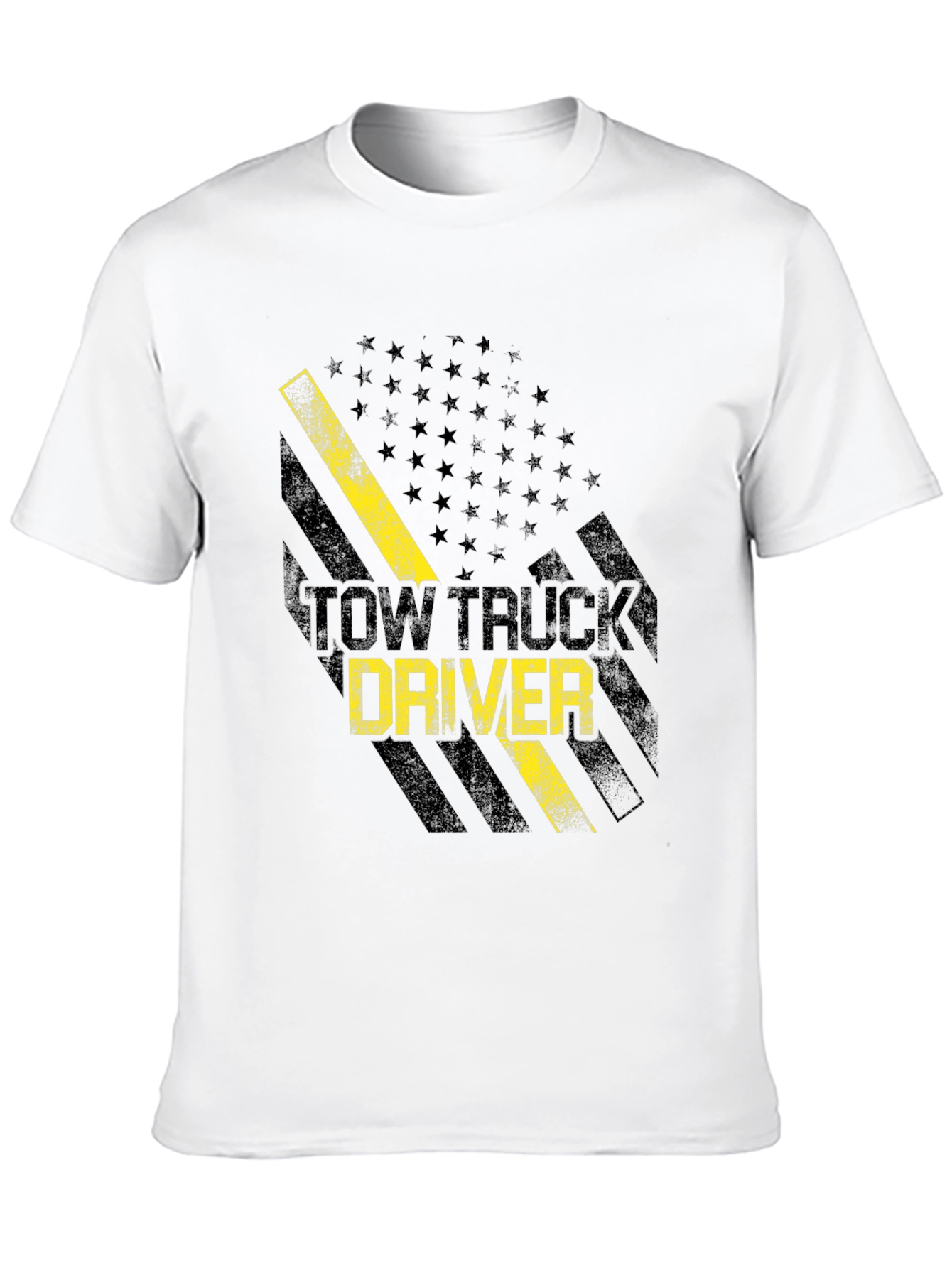 Black Tow Truck Driver Graphic Tee view 10