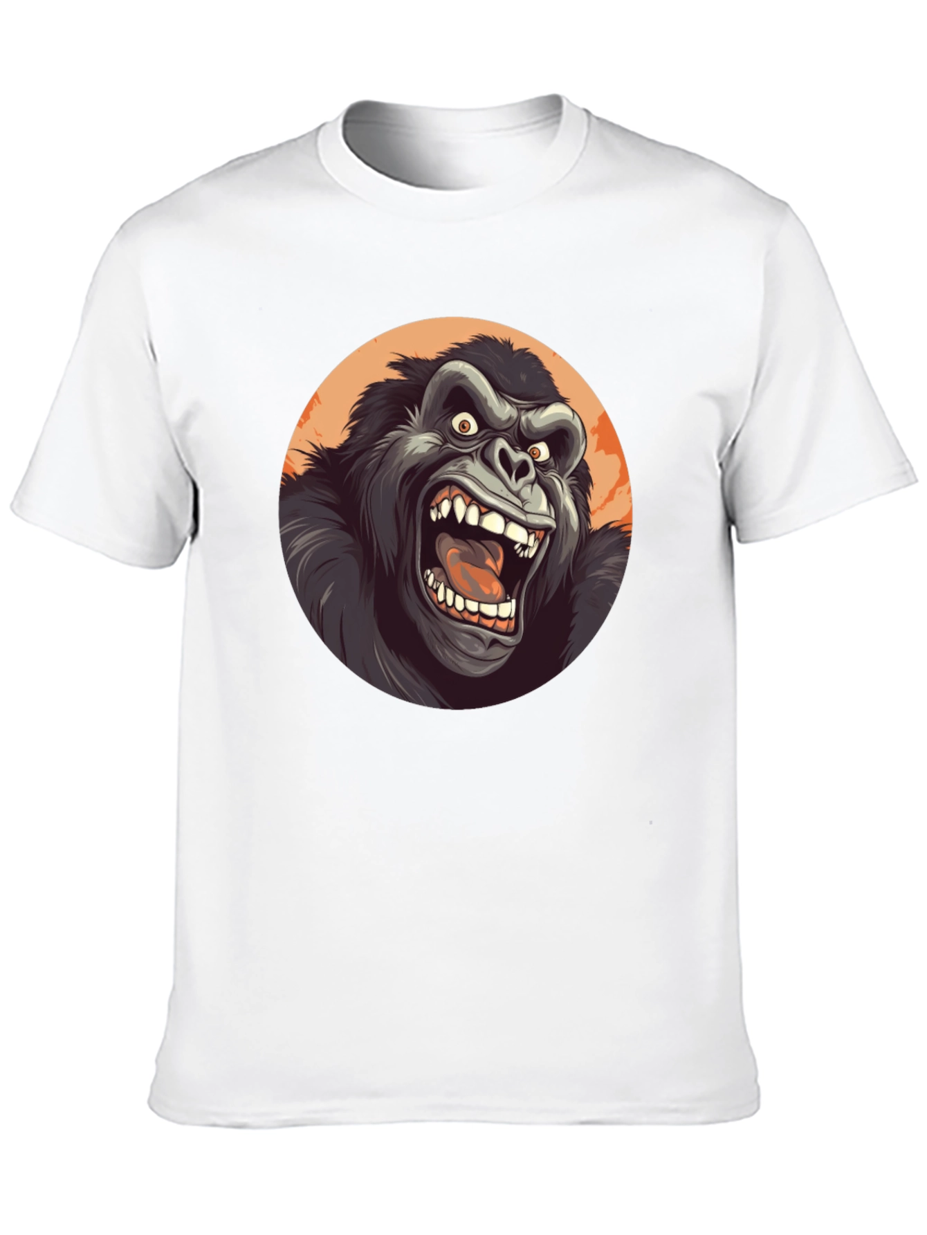 Black Roaring Gorilla Graphic Tee - Black Crew Neck view 10