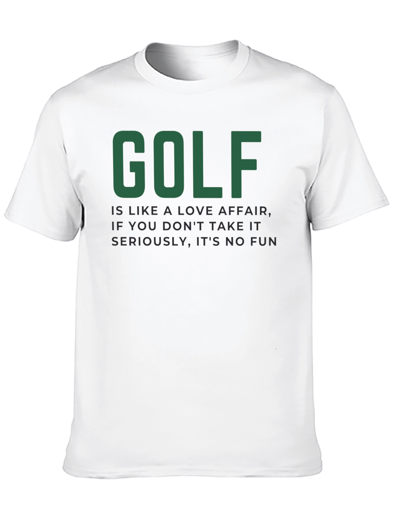 Black Golf Love Affair T-Shirt - Humorous Golfer Tee view 10