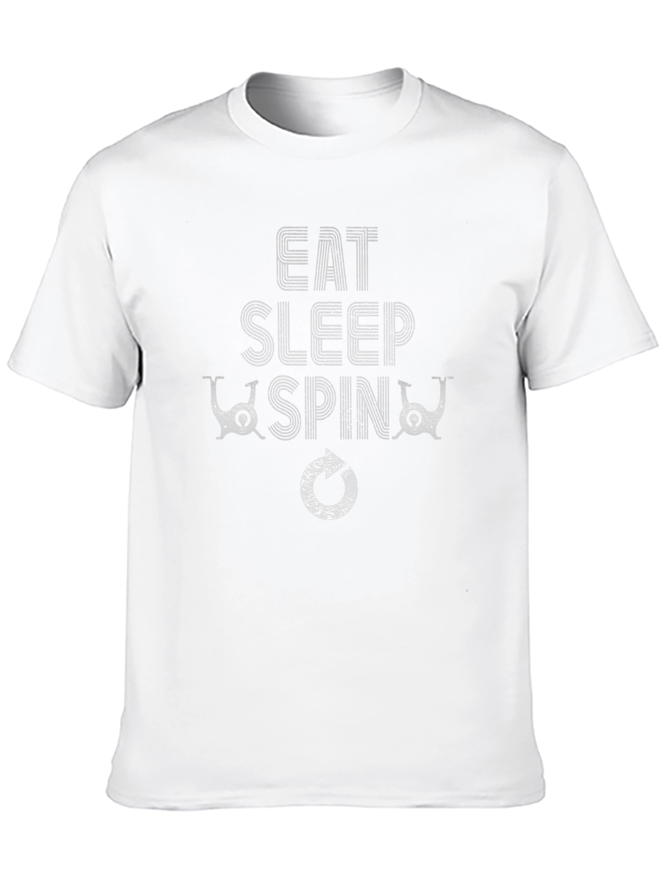 Black Eat Sleep Spin Black T-Shirt view 10