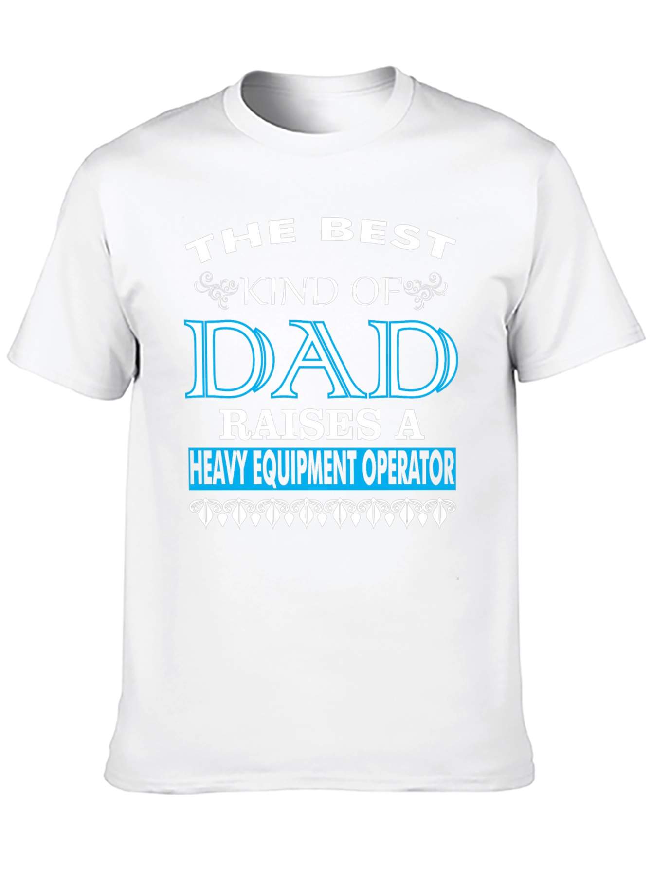 Black Best Dad Heavy Equipment Operator T-Shirt view 10