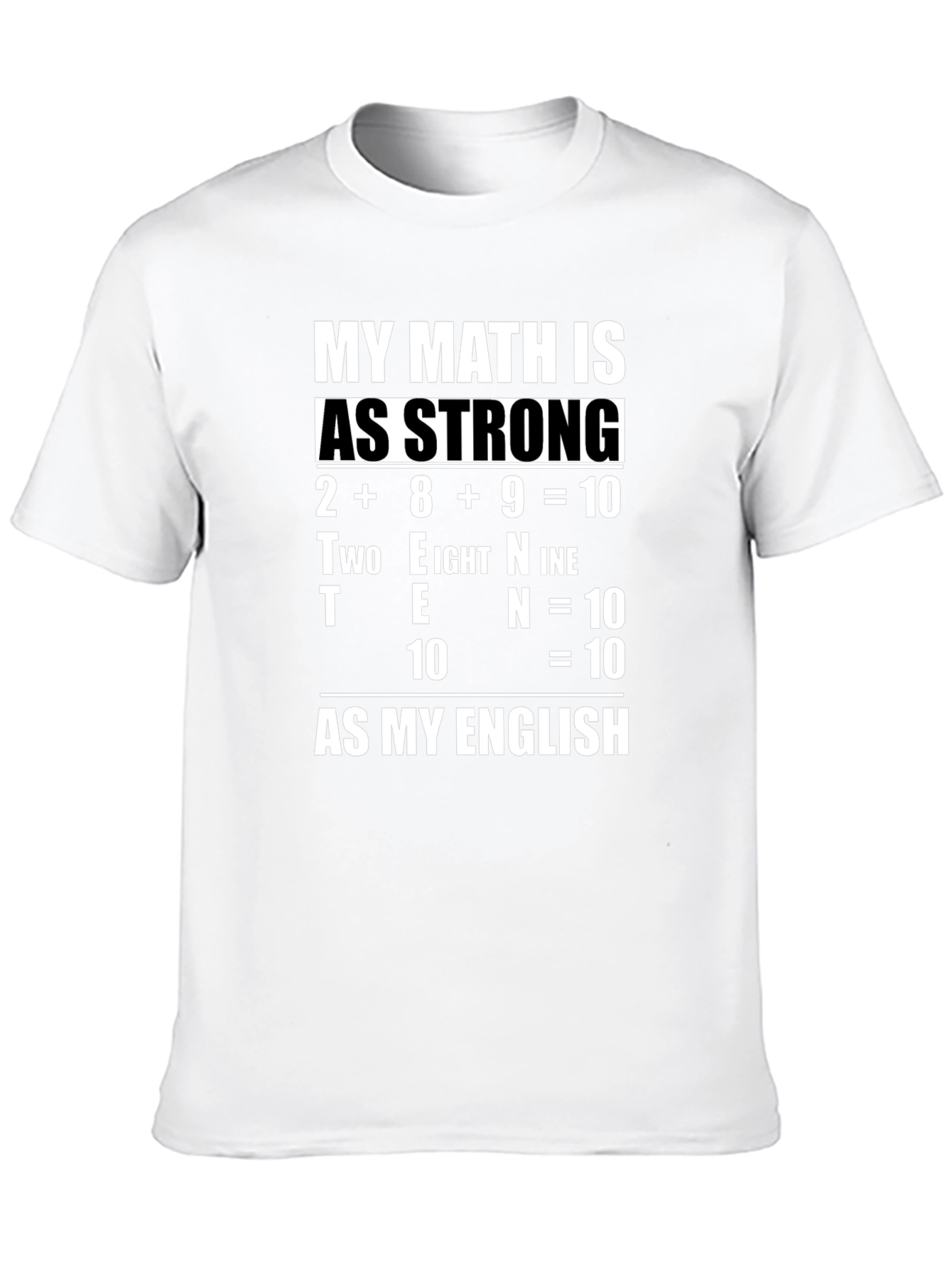 Black Funny Math & English Humor Graphic T-Shirt view 10