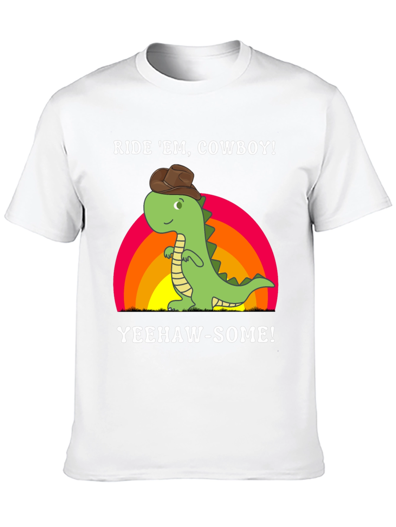 Black Ride 'Em Cowboy Dinosaur T-Shirt view 10