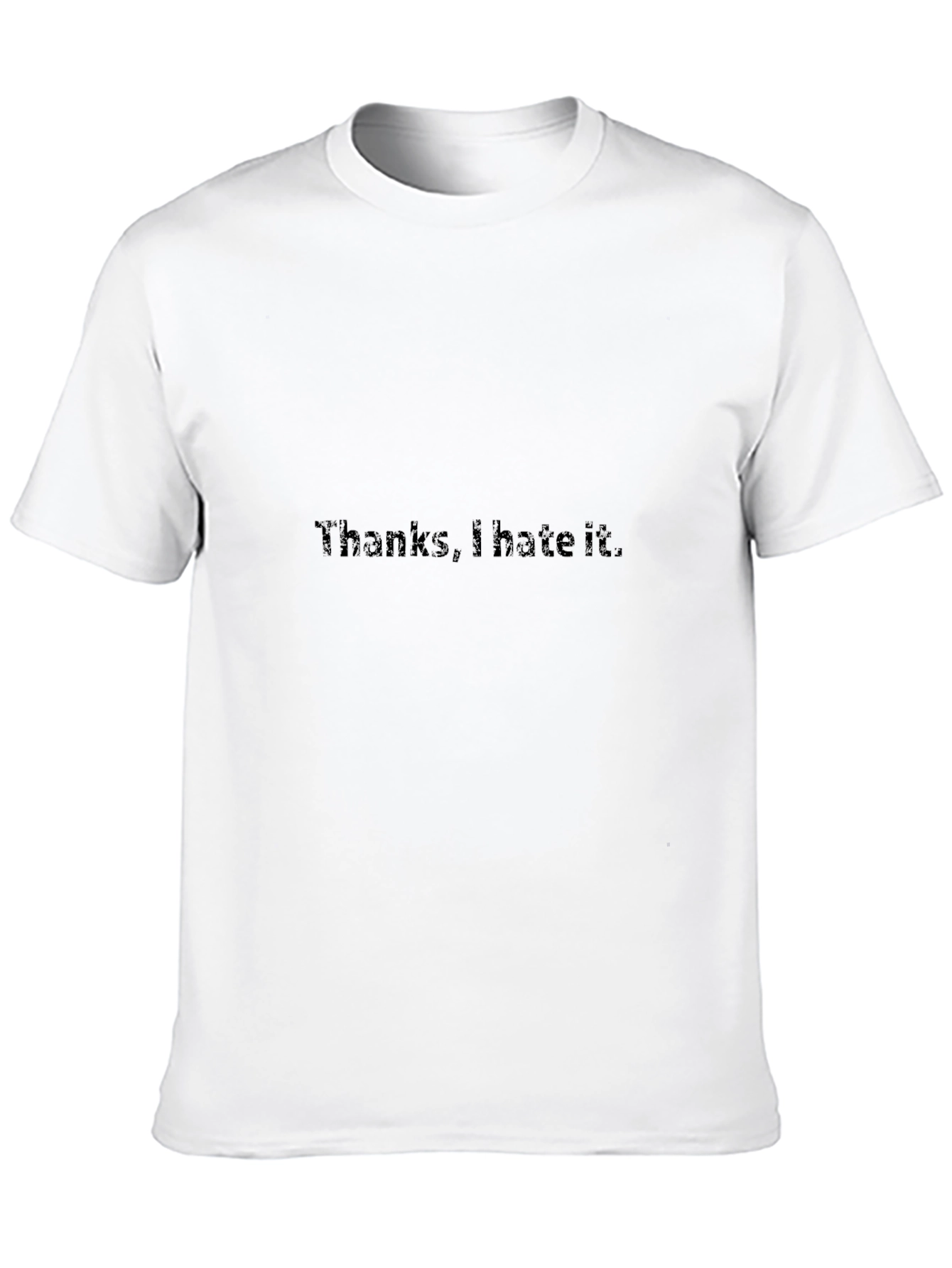 Black Thanks, I Hate It T-Shirt -  Black Casual Tee view 10