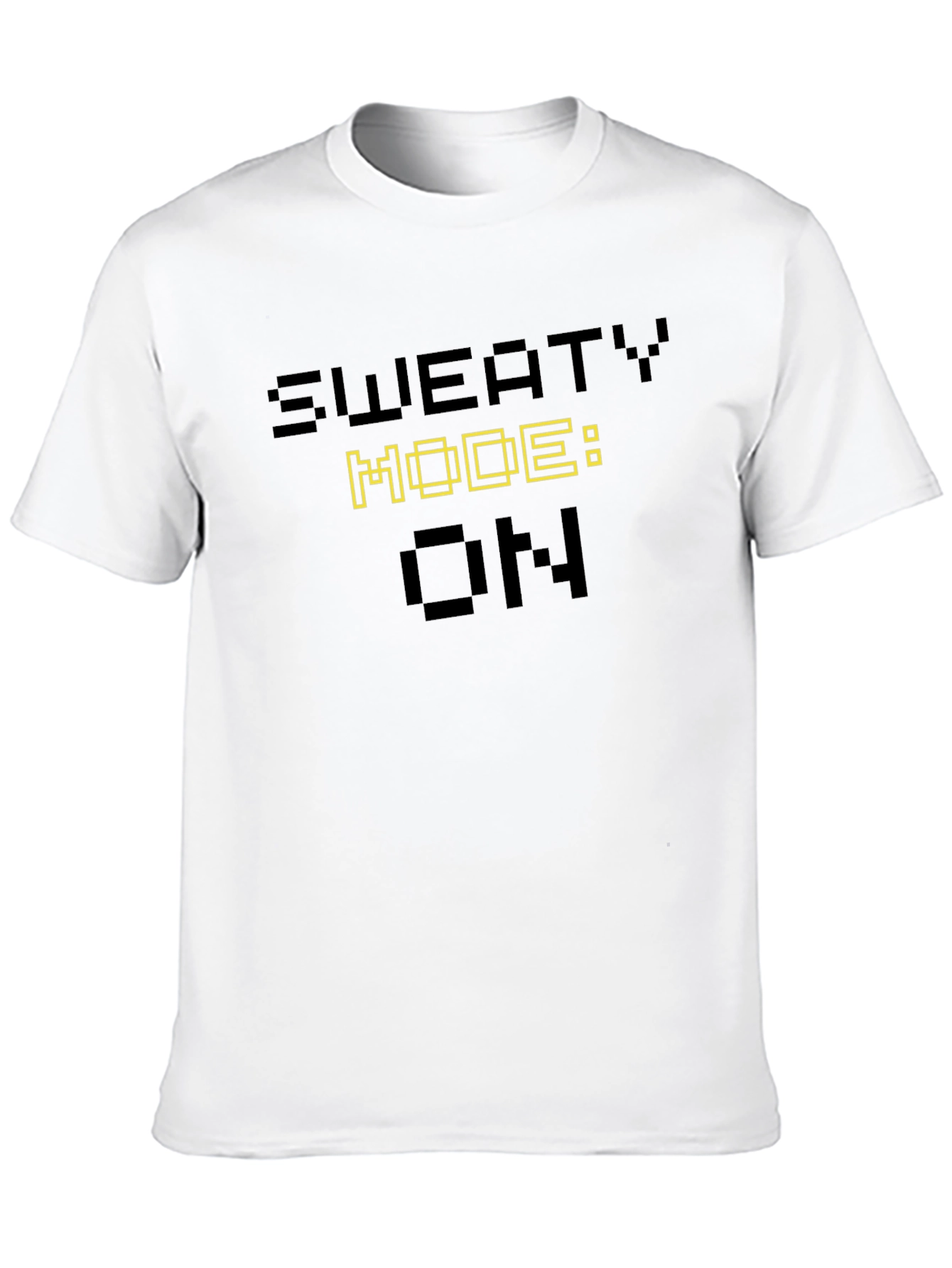 Black Sweaty Mode ON Black Graphic T-Shirt view 10