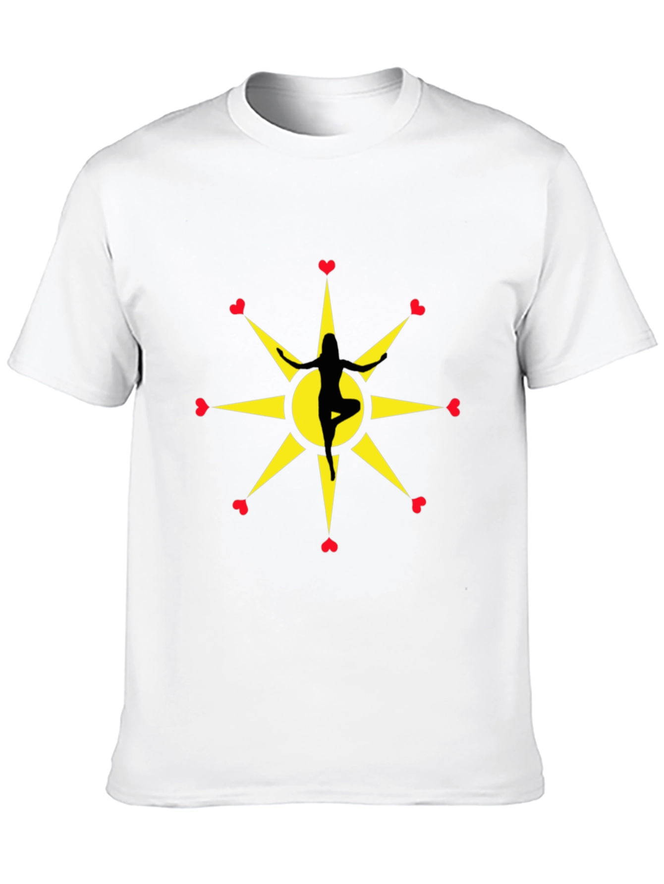 Black Yoga Love Starburst Black T-Shirt view 10