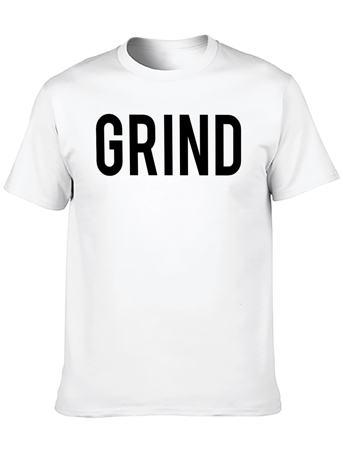 Black Men's "Grind" Black T-Shirt - Casual Style view 10