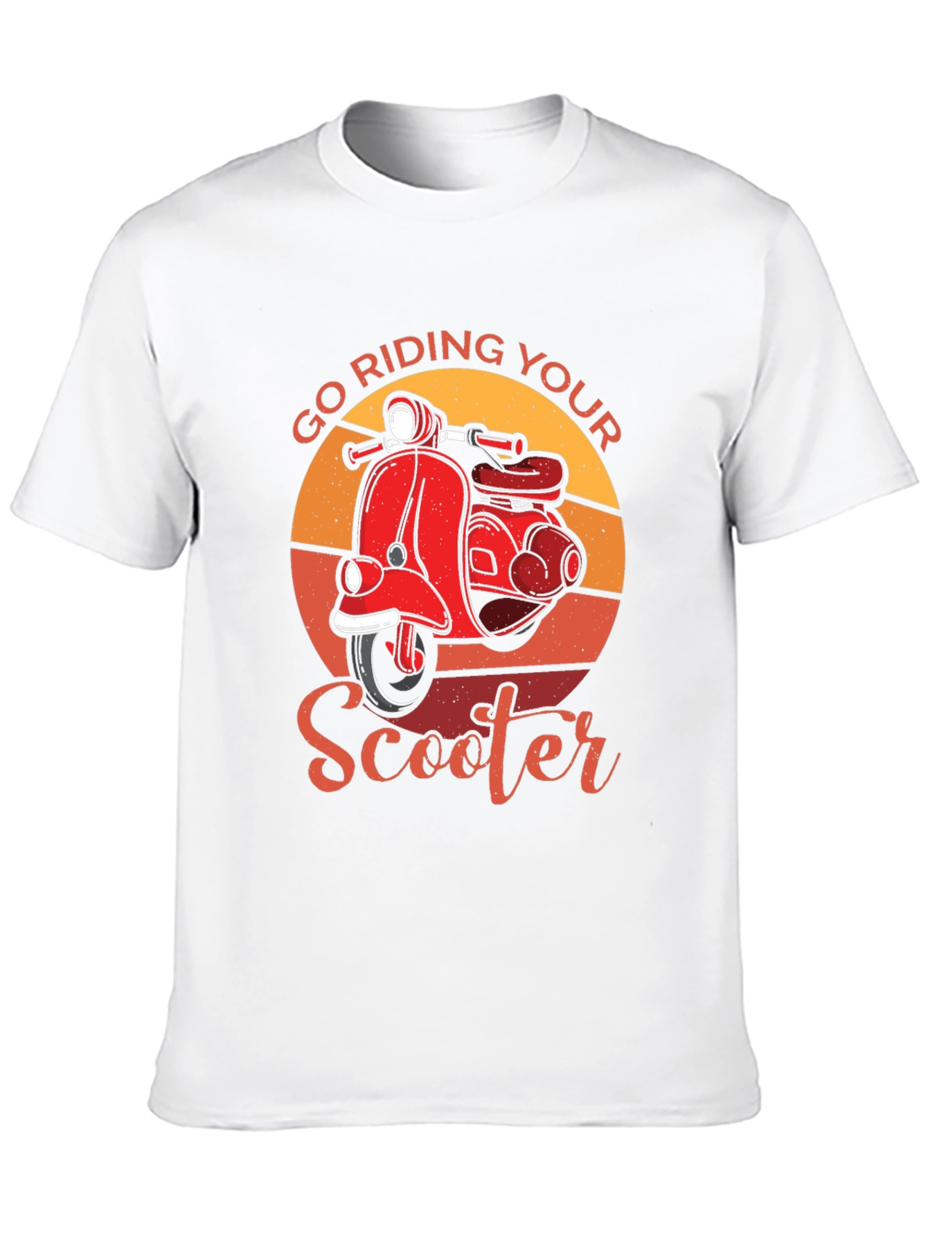 Black Go Riding Your Scooter Retro T-Shirt view 10