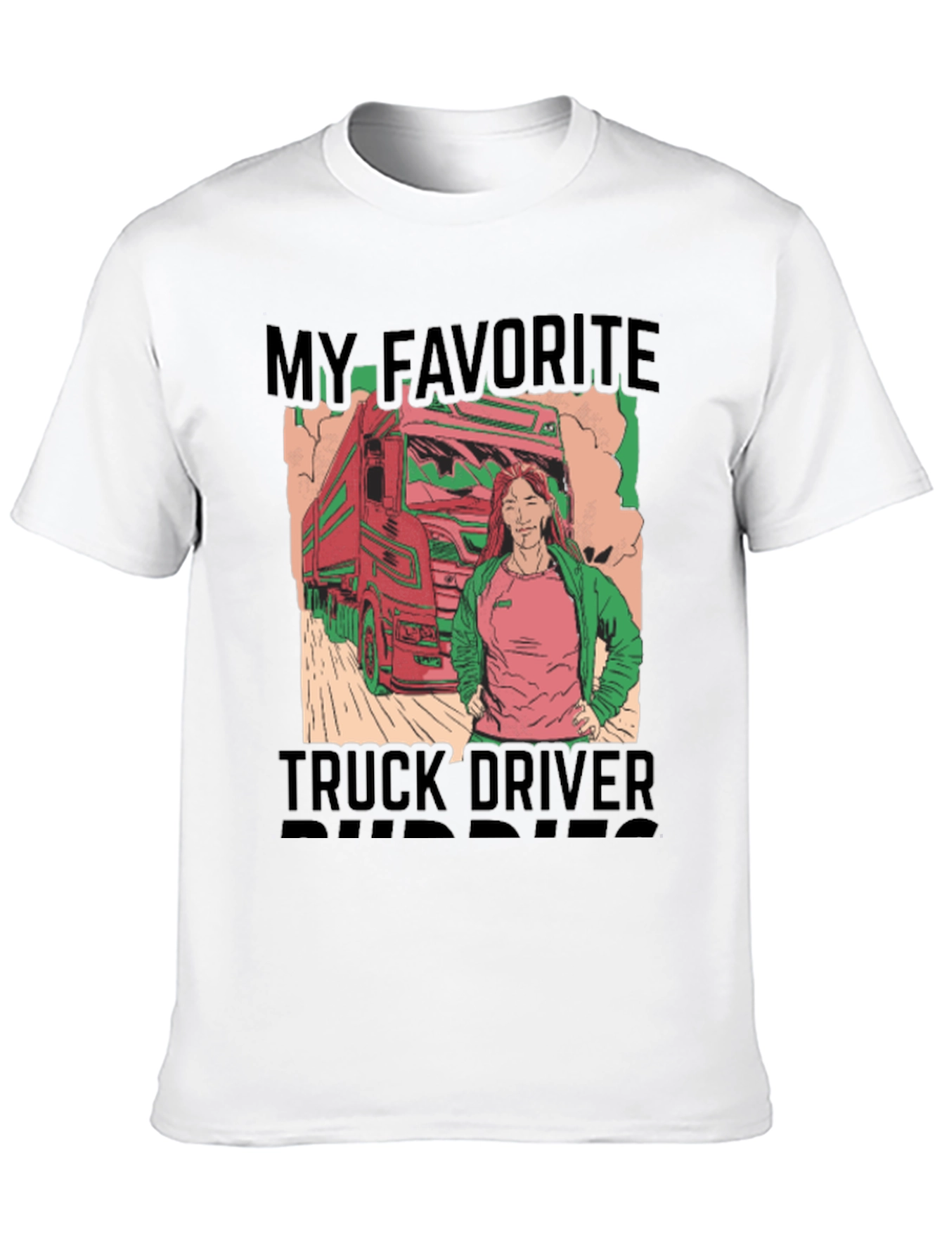 Black My Favorite Truck Driver Buddies Graphic T-Shirt view 10