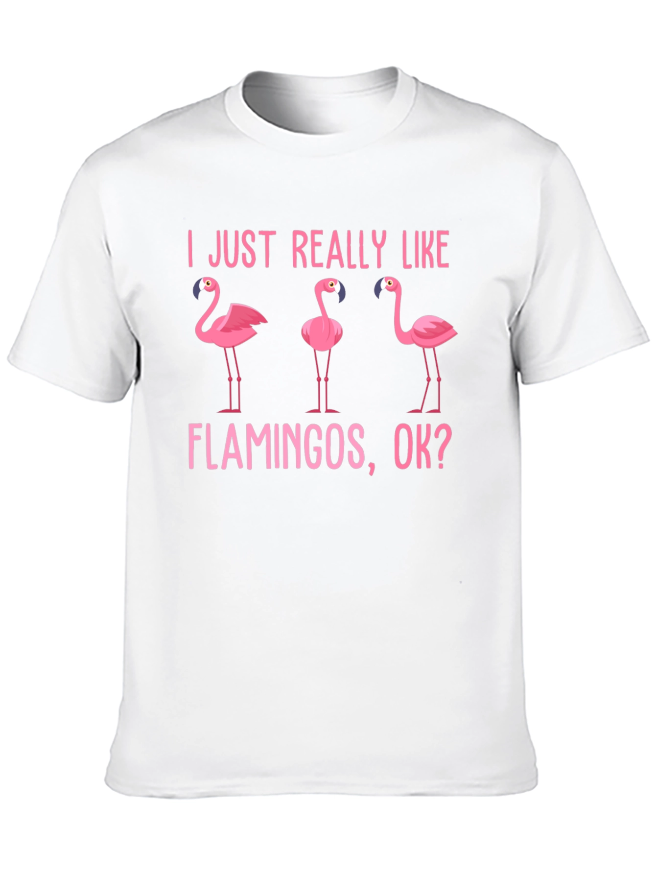 Black Flamingo Lover T-Shirt - I Just Really Like Flamingos Tee view 10