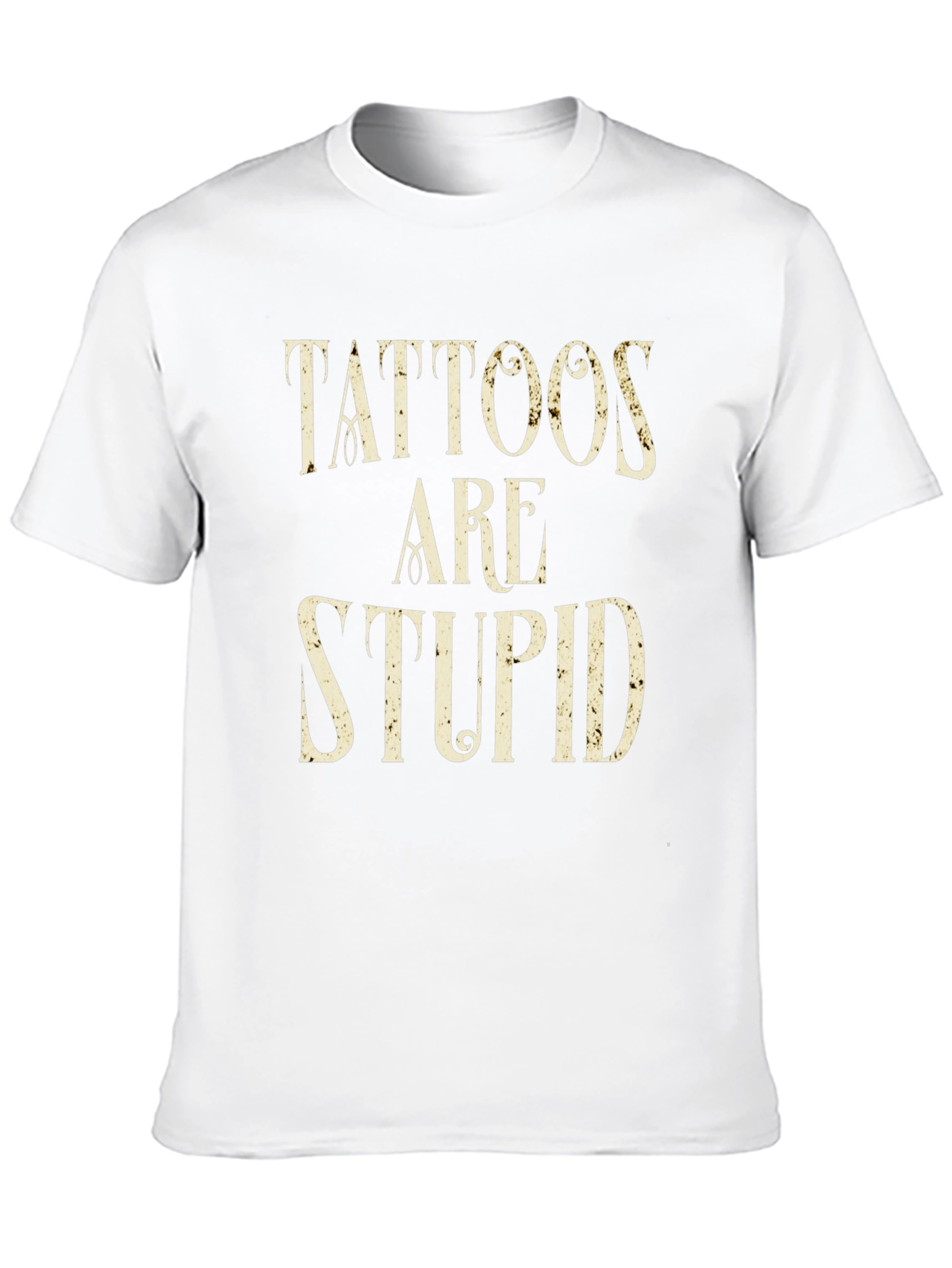 Black Tattoos Are Stupid Graphic Tee - Black view 10