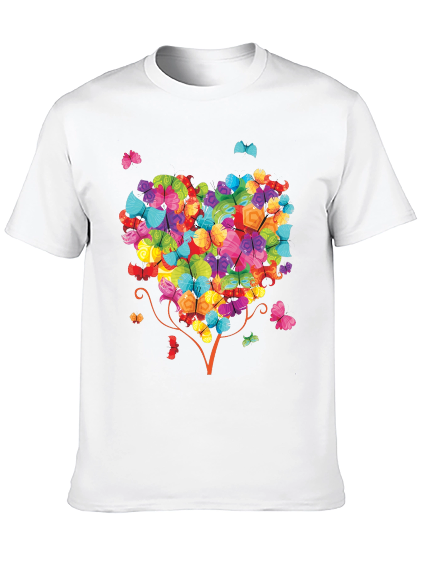 Black Butterfly Heart Tree Graphic Tee - Unique Design view 10