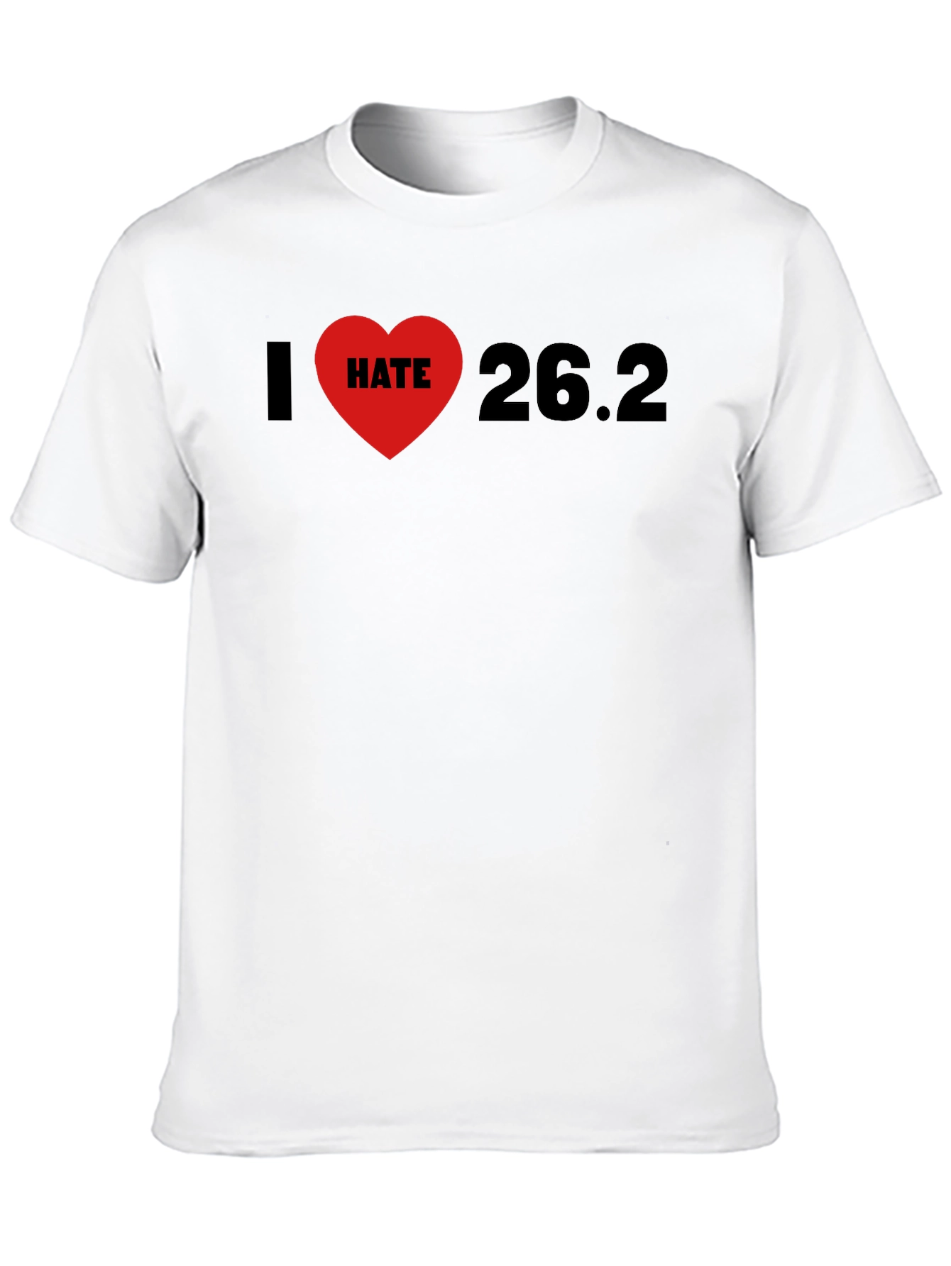 Black I Hate Marathon 26.2 Black T-Shirt view 10