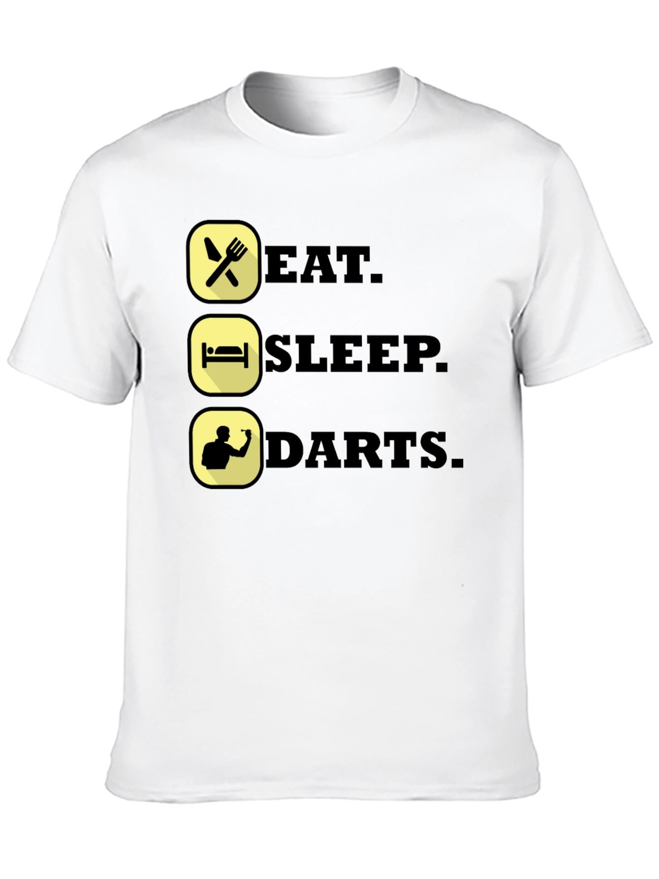 Black Eat Sleep Darts T-Shirt - Funny Dart Player Tee view 10