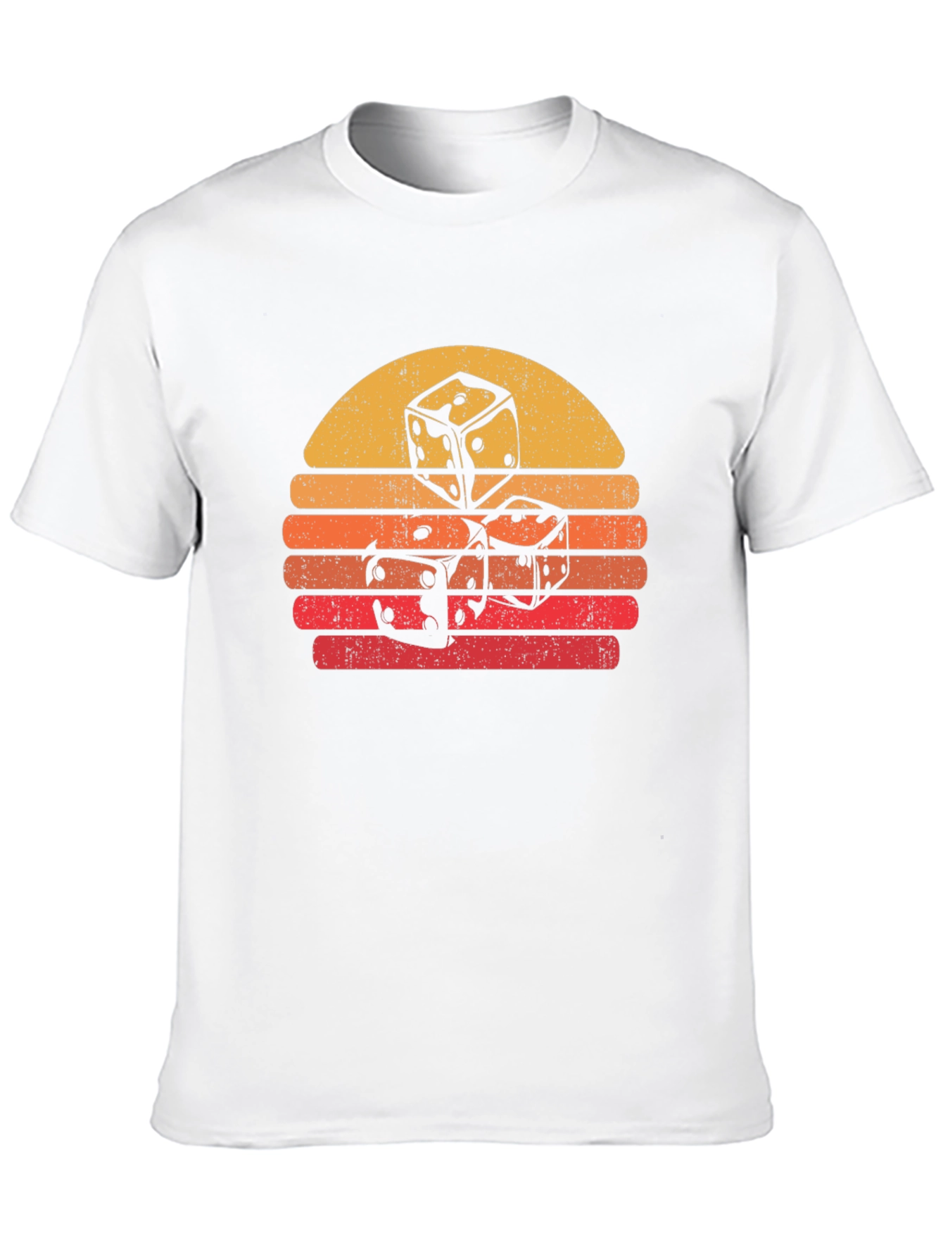Dice Sunset Graphic Tee - Retro Style - 10