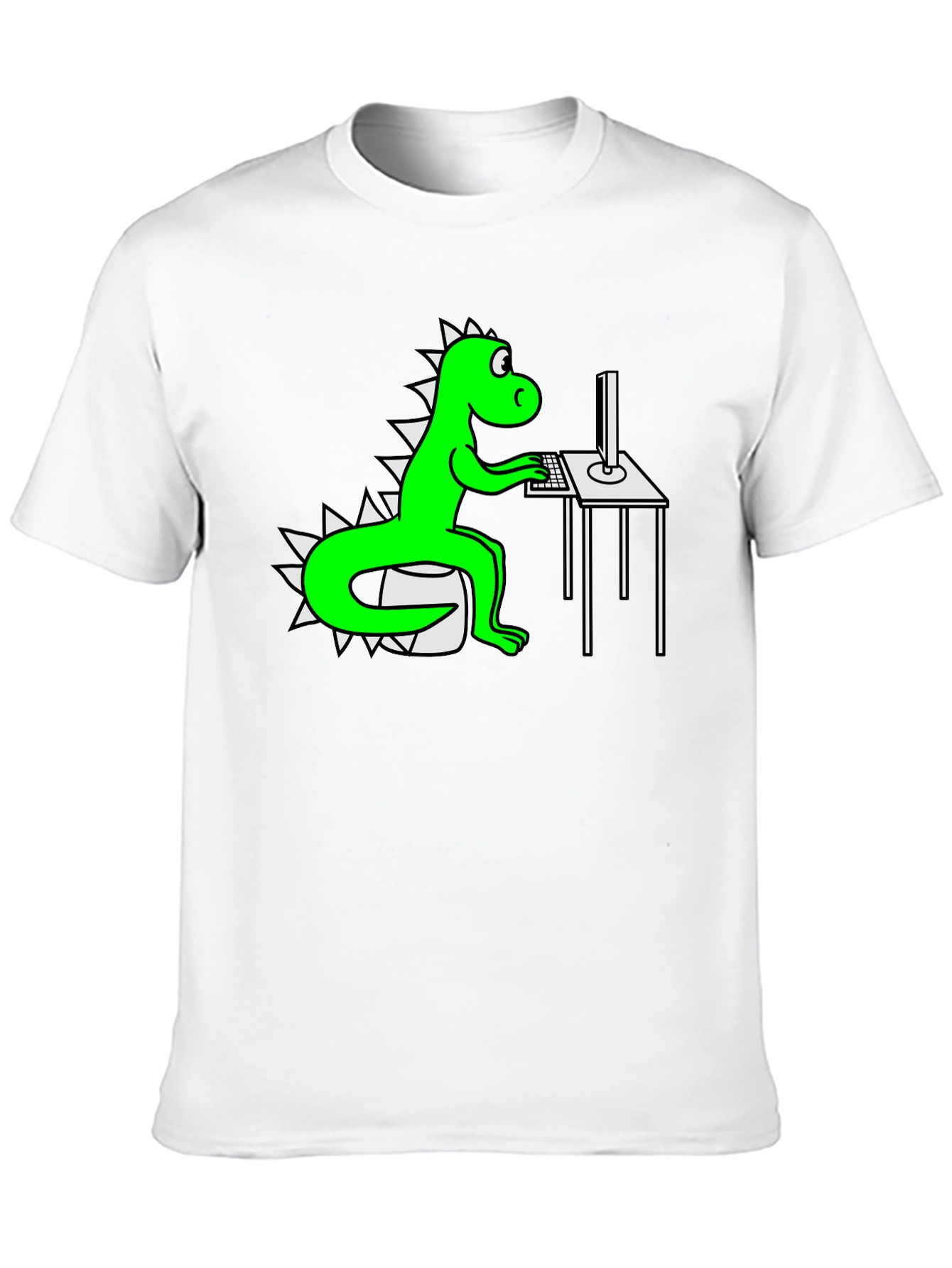 Black Dinosaur Programmer T-Shirt view 10