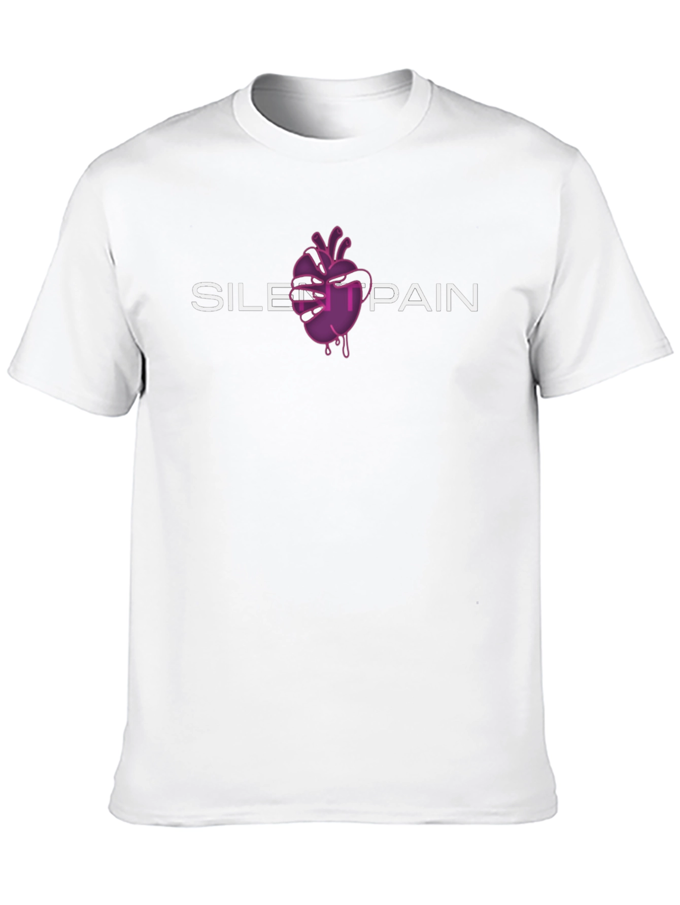 Black Silent Pain Graphic T-Shirt - Black view 10