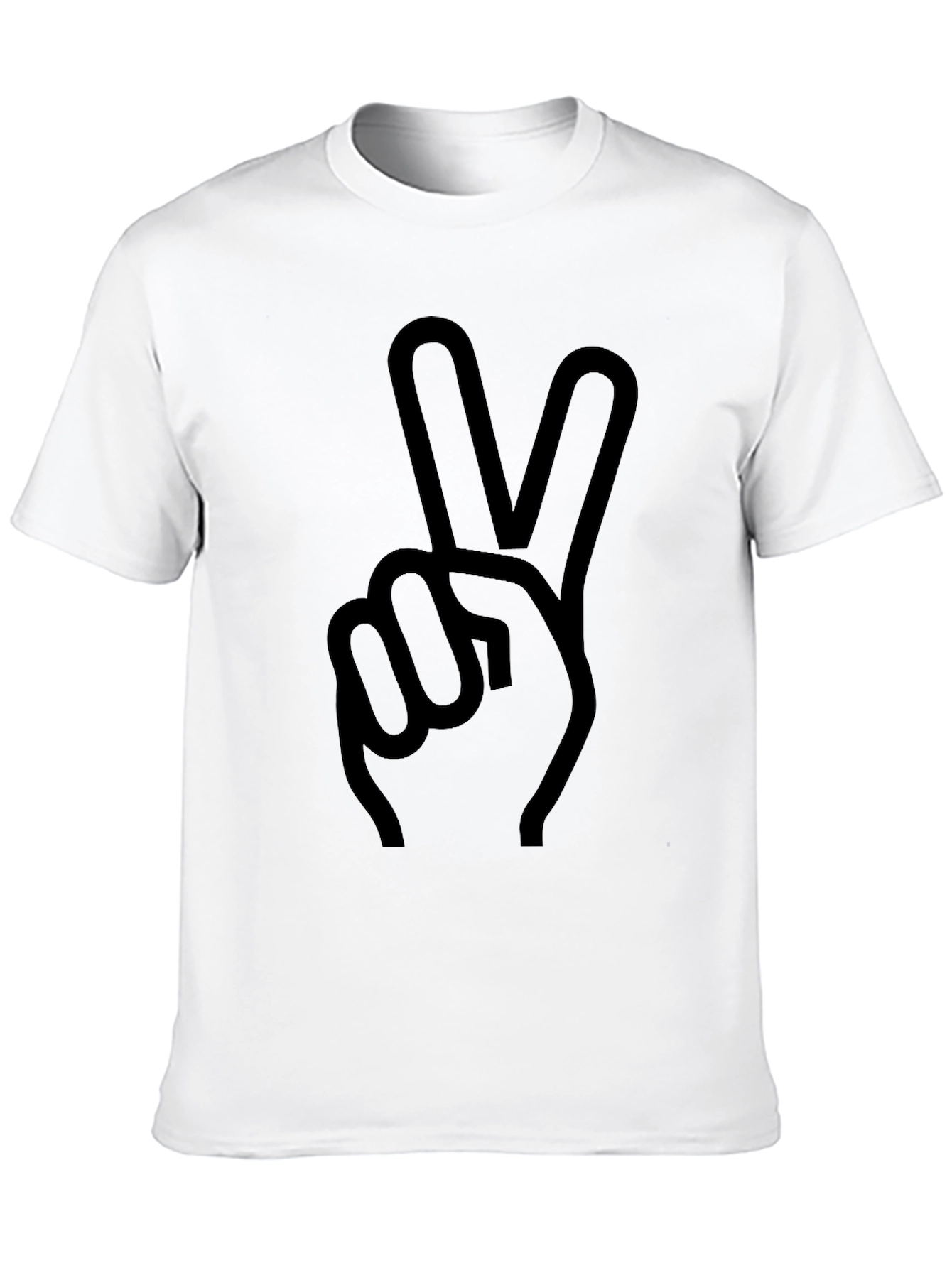 Black Peace Sign Graphic Tee - Mens Black T-Shirt view 10