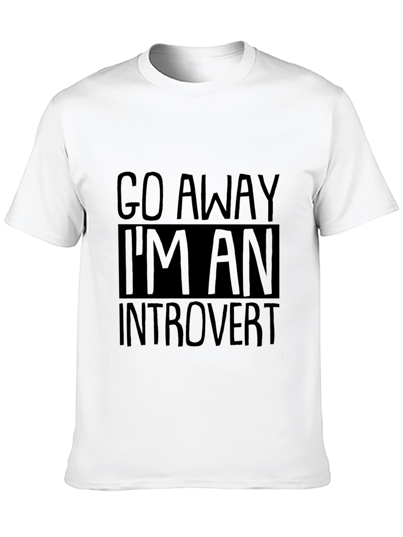 Black Go Away I'm An Introvert Black T-Shirt view 10
