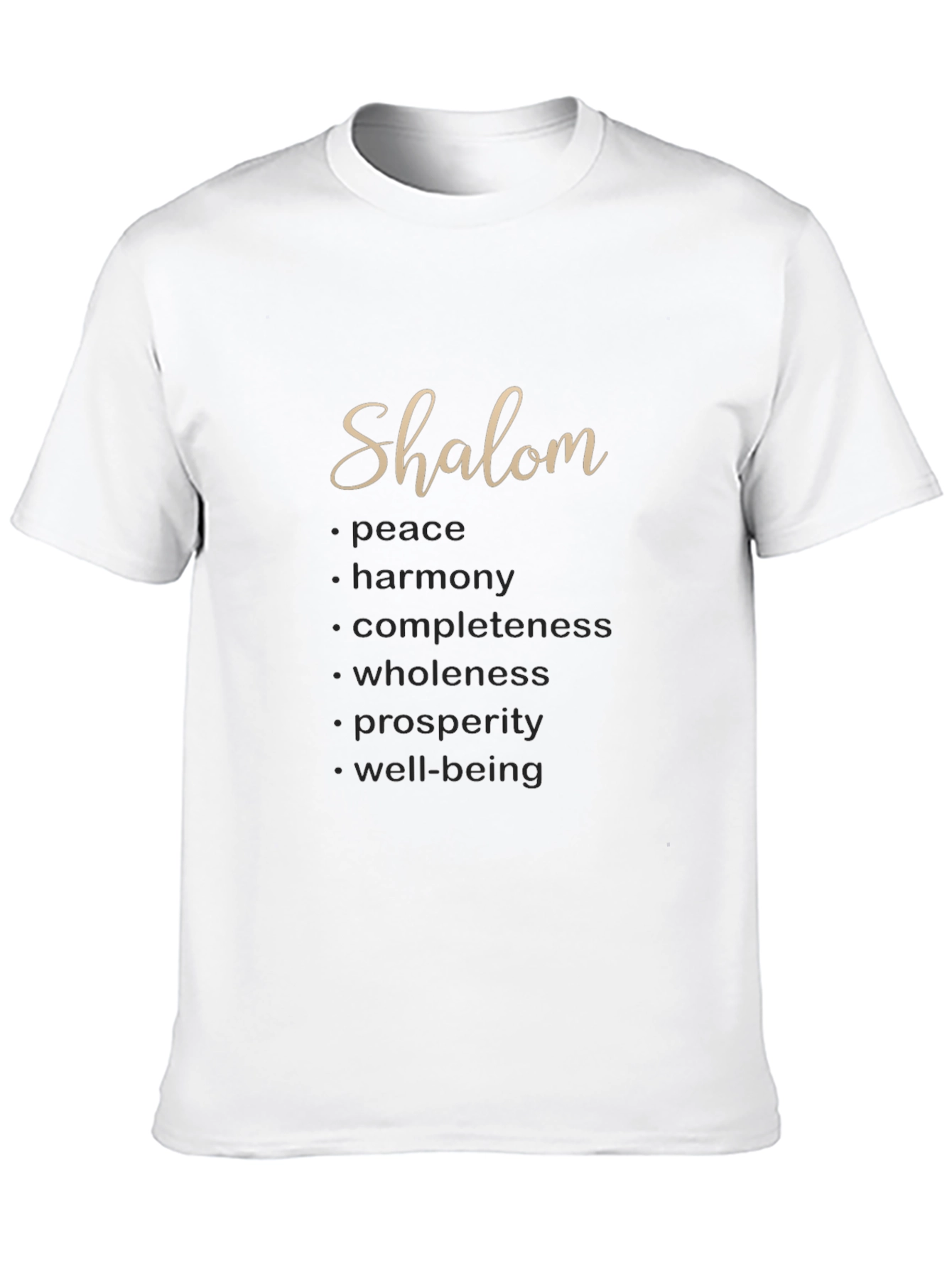 Black Shalom Meaningful Word Art T-Shirt view 10
