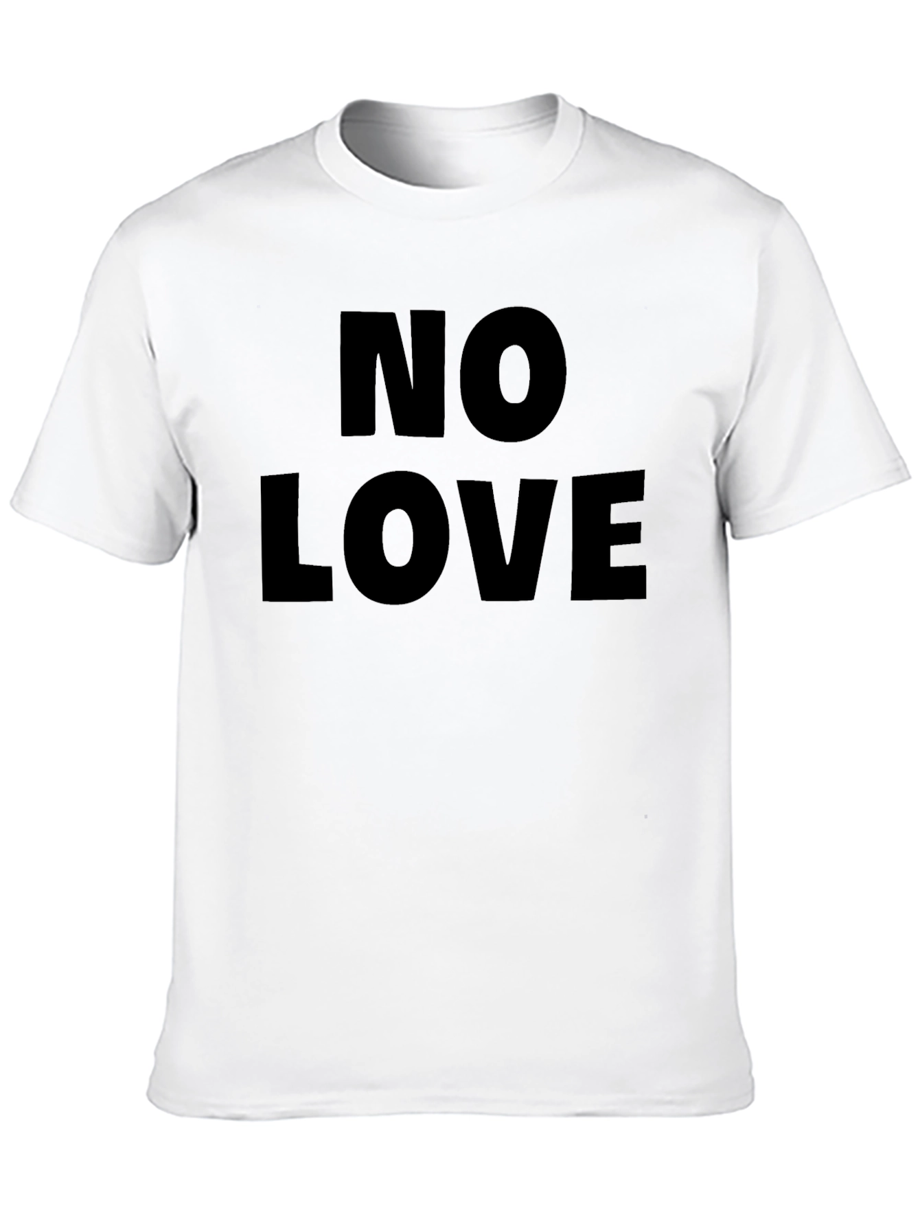 Black No Love Black Graphic T-Shirt view 10